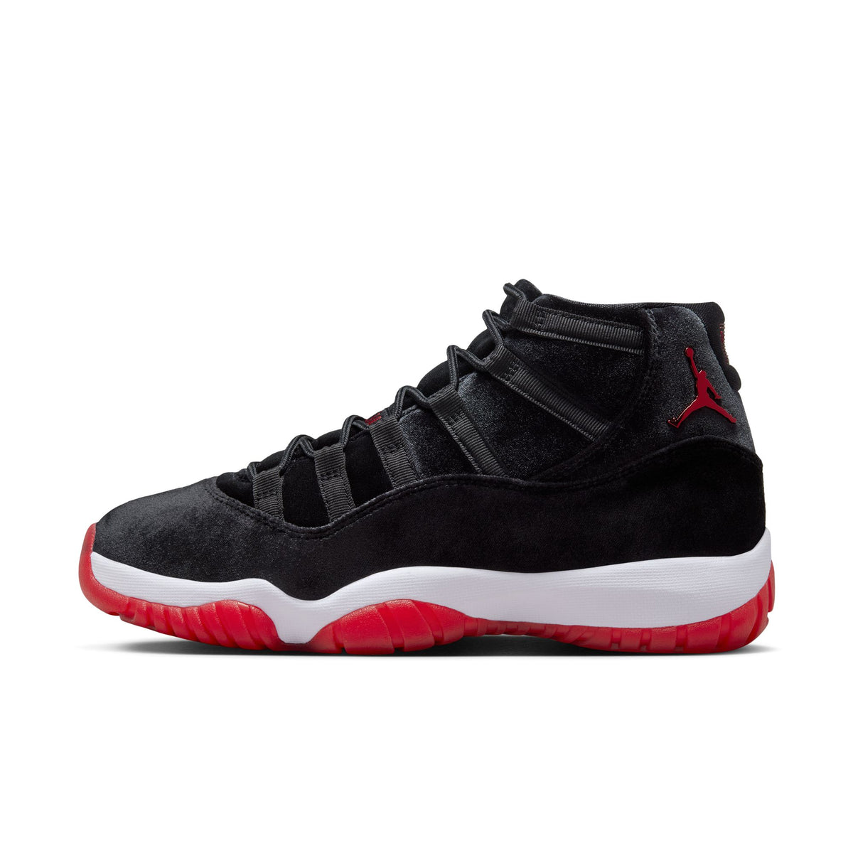 Women&#39;s Air Jordan 11 Retro &quot;Bred Velvet&quot; - BLACK/GYM RED-WHITE