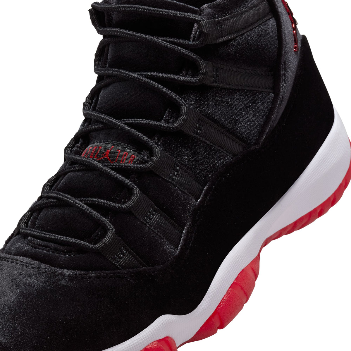 Women&#39;s Air Jordan 11 Retro &quot;Bred Velvet&quot; - BLACK/GYM RED-WHITE