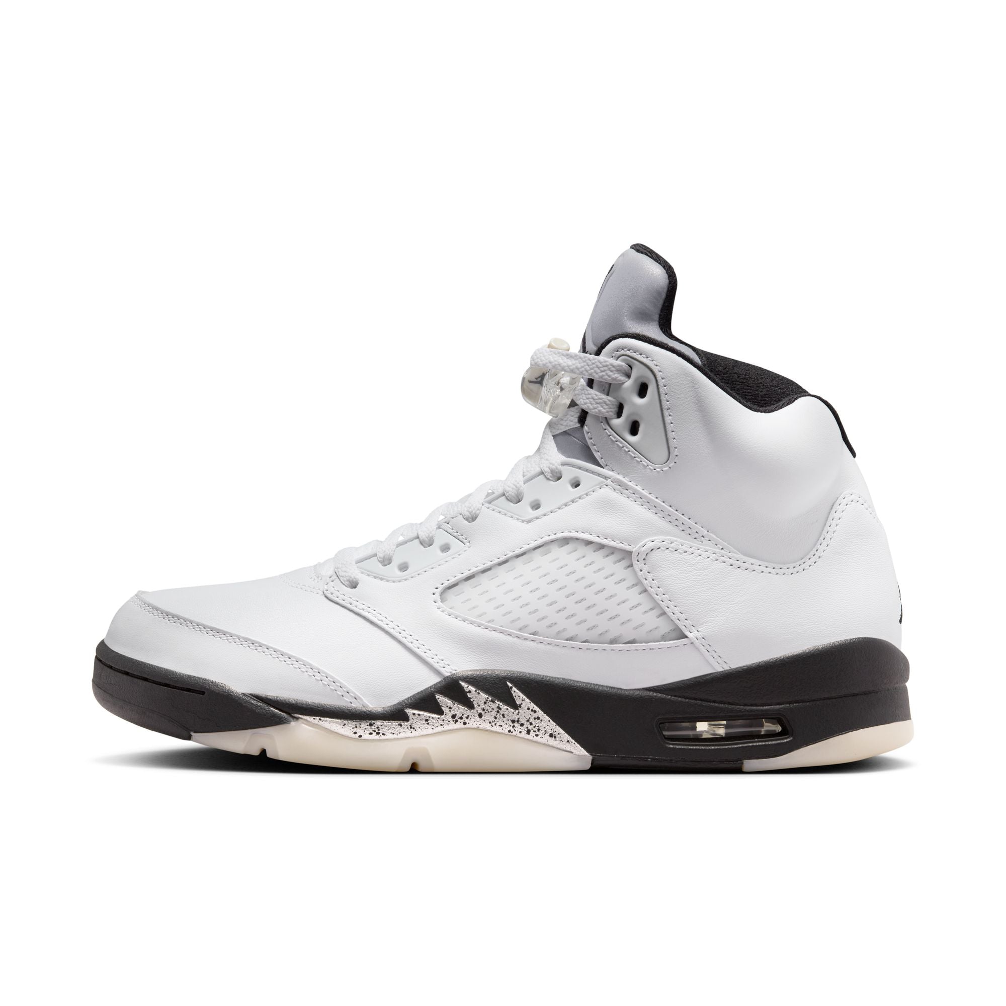 Men's Air Jordan 5 Retro - WHITE/BLACK-SAIL-METALLIC SILVER