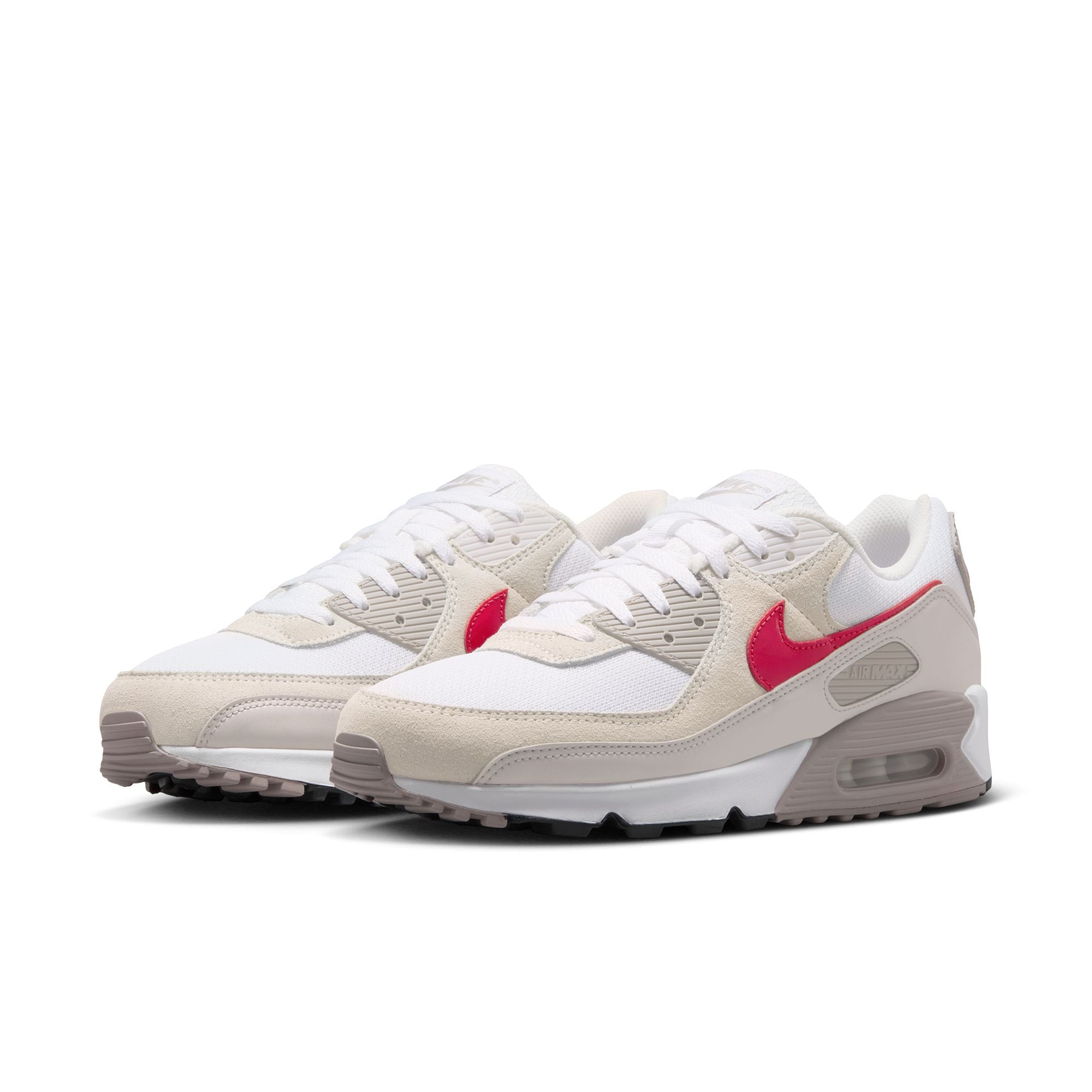Men's Nike Air Max 90 - WHITE/UNIVERSITY RED-COLLEGE GREY