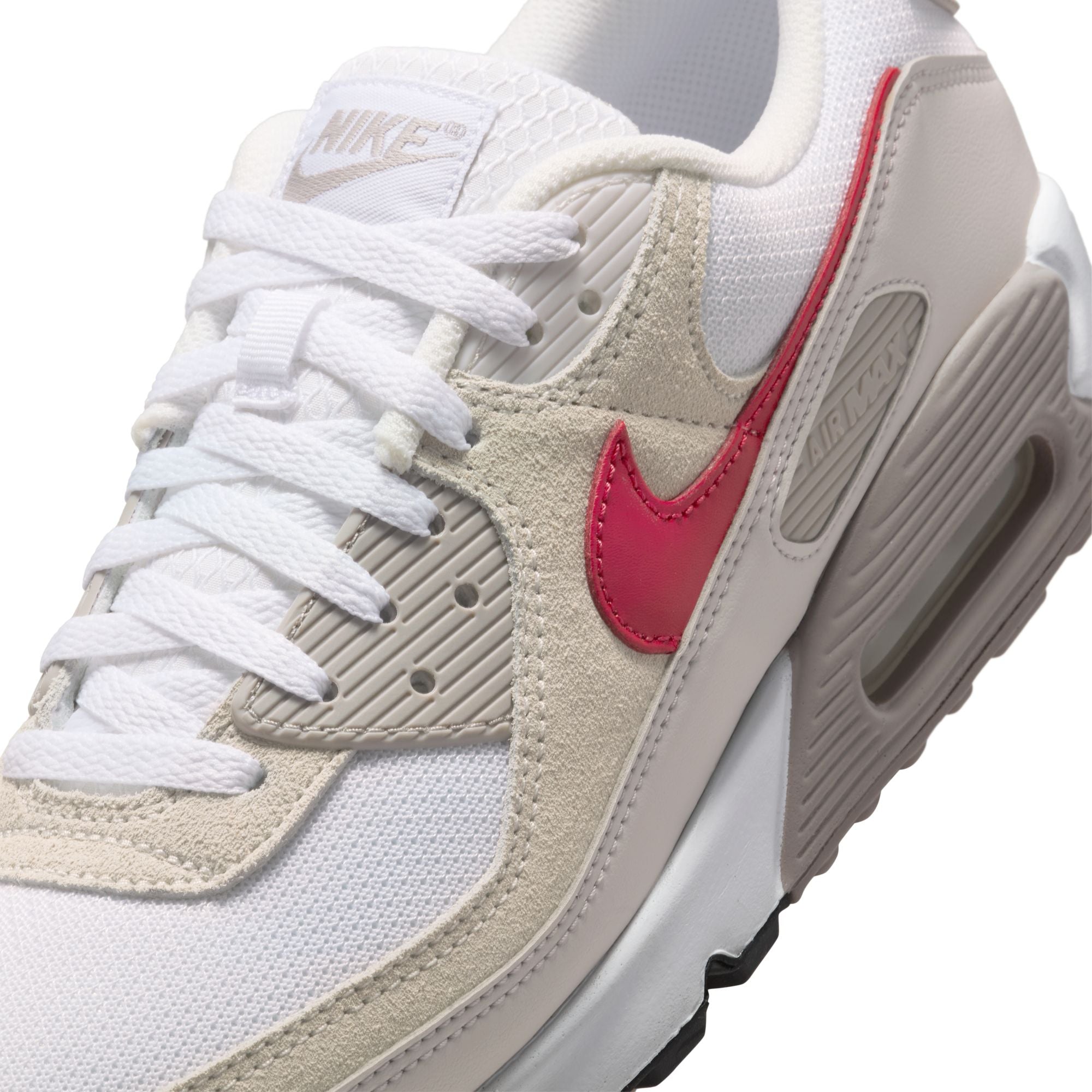 Men's Nike Air Max 90 - WHITE/UNIVERSITY RED-COLLEGE GREY
