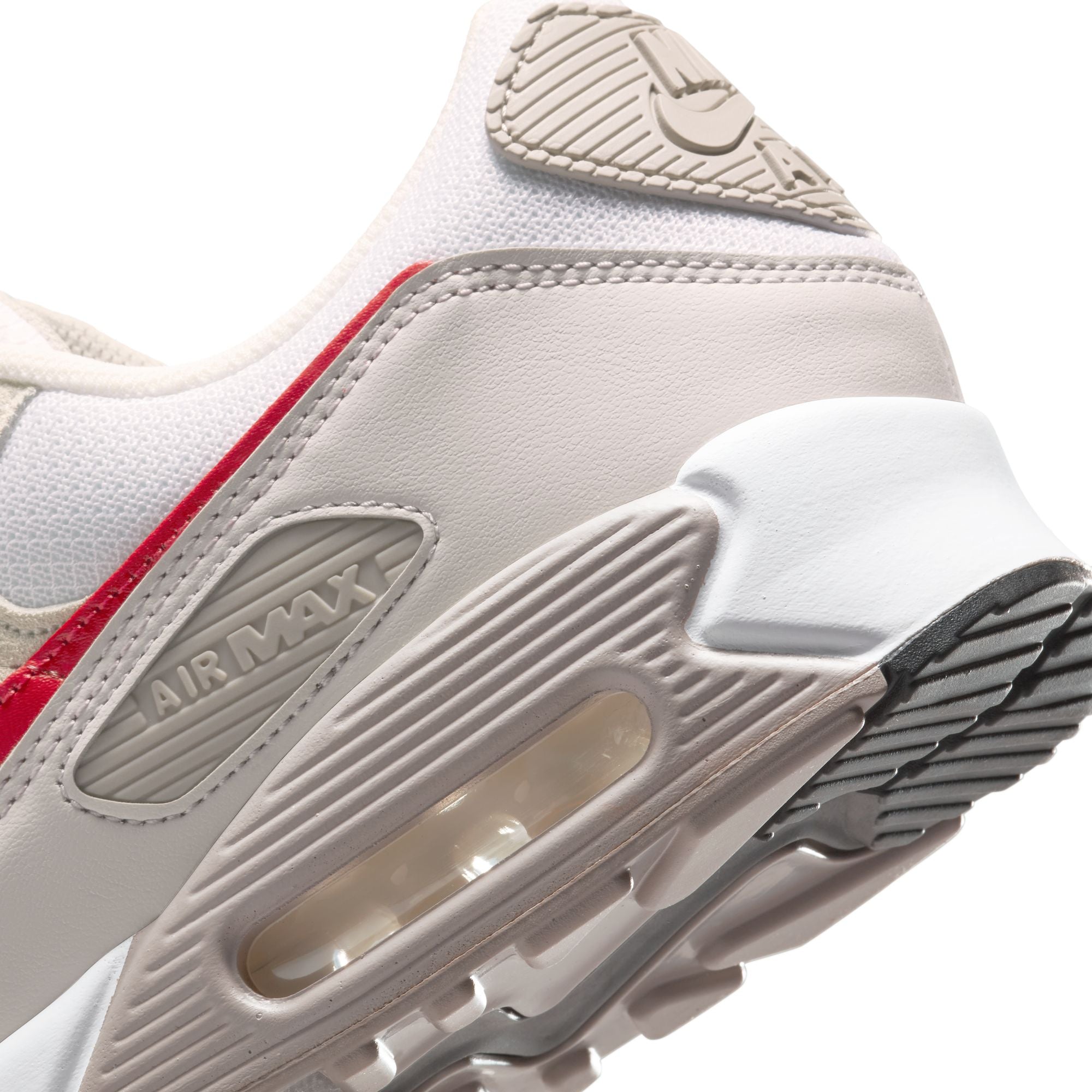 Men's Nike Air Max 90 - WHITE/UNIVERSITY RED-COLLEGE GREY