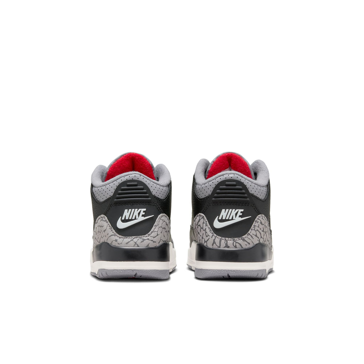 Preschool Air Jordan 3 Retro &quot;Black Cement&quot; - BLACK/FIRE RED-CEMENT GREY-SUMMIT WHITE