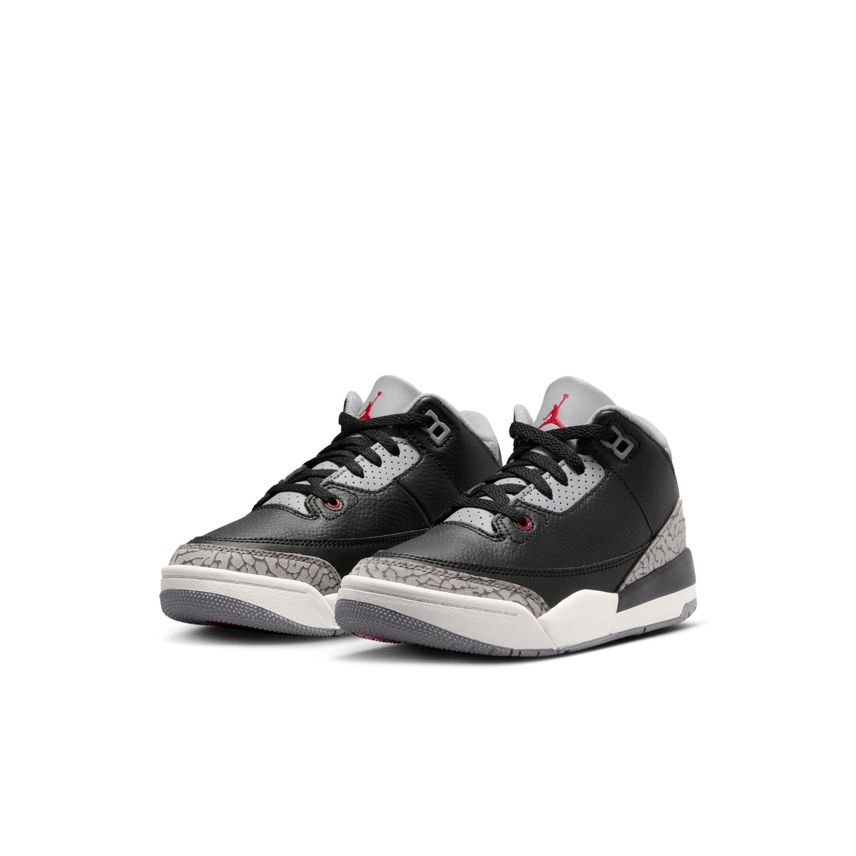 Preschool Air Jordan 3 Retro &quot;Black Cement&quot; - BLACK/FIRE RED-CEMENT GREY-SUMMIT WHITE