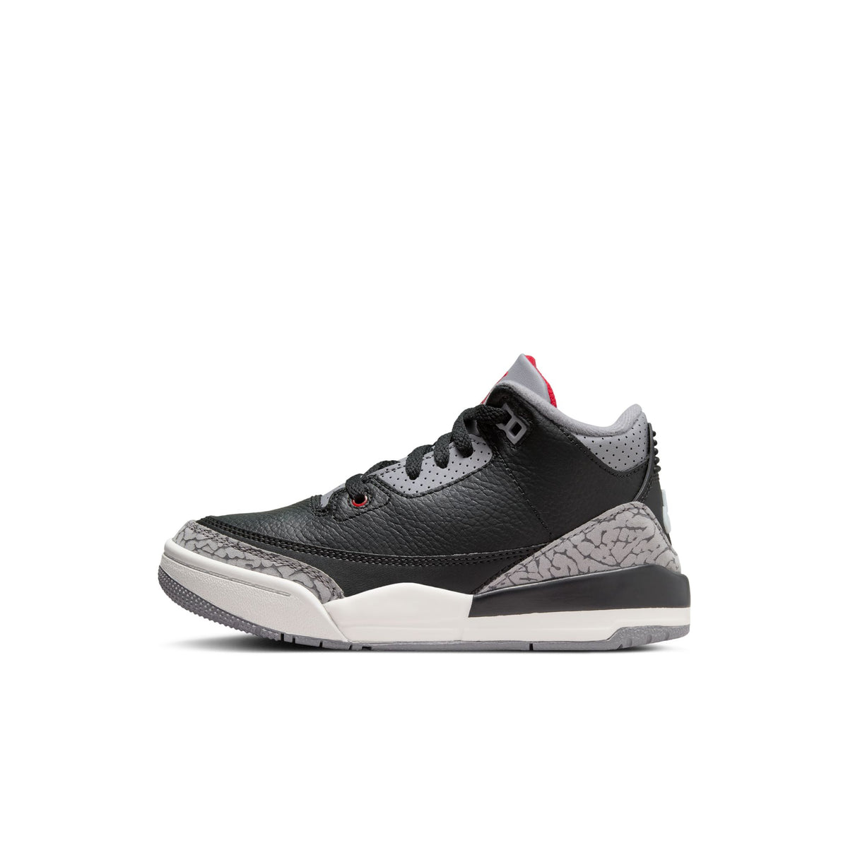 Preschool Air Jordan 3 Retro &quot;Black Cement&quot; - BLACK/FIRE RED-CEMENT GREY-SUMMIT WHITE