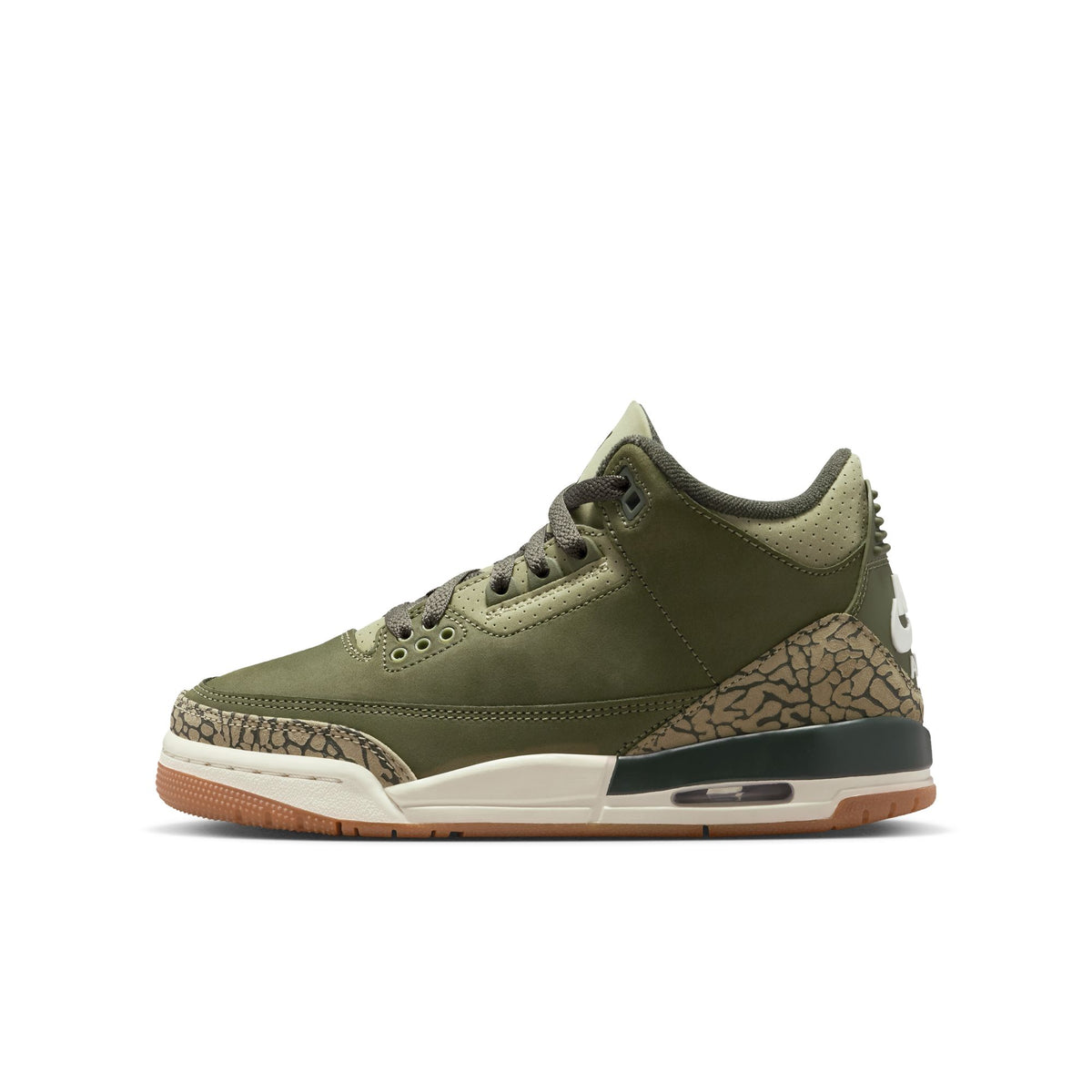GS Air Jordan 3 Retro &quot;Family Affair&quot; - MEDIUM OLIVE/SEQUOIA-NEUTRAL OLIVE-SAIL