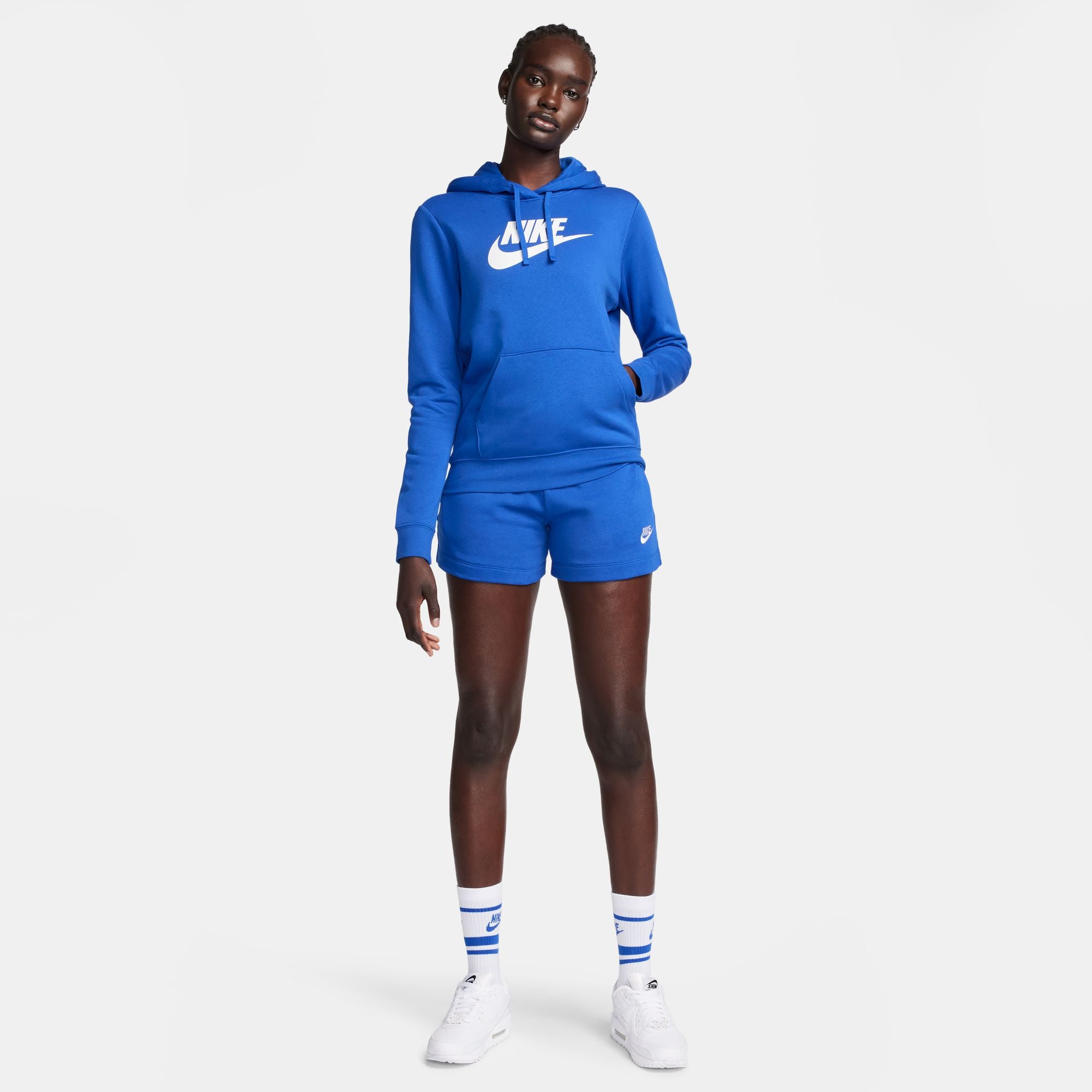 Women's Nike Sportswear Club Fleece Hoodie - GAME ROYAL/WHITE