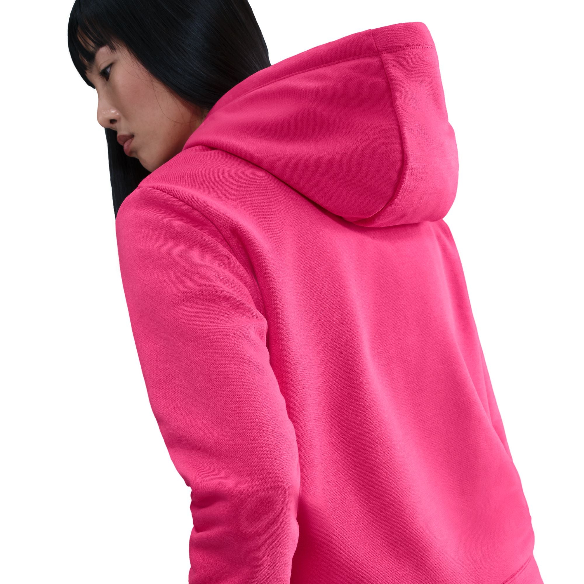 Women's Nike Sportswear Club Fleece Hoodie - RUSH PINK/PLAYFUL PINK