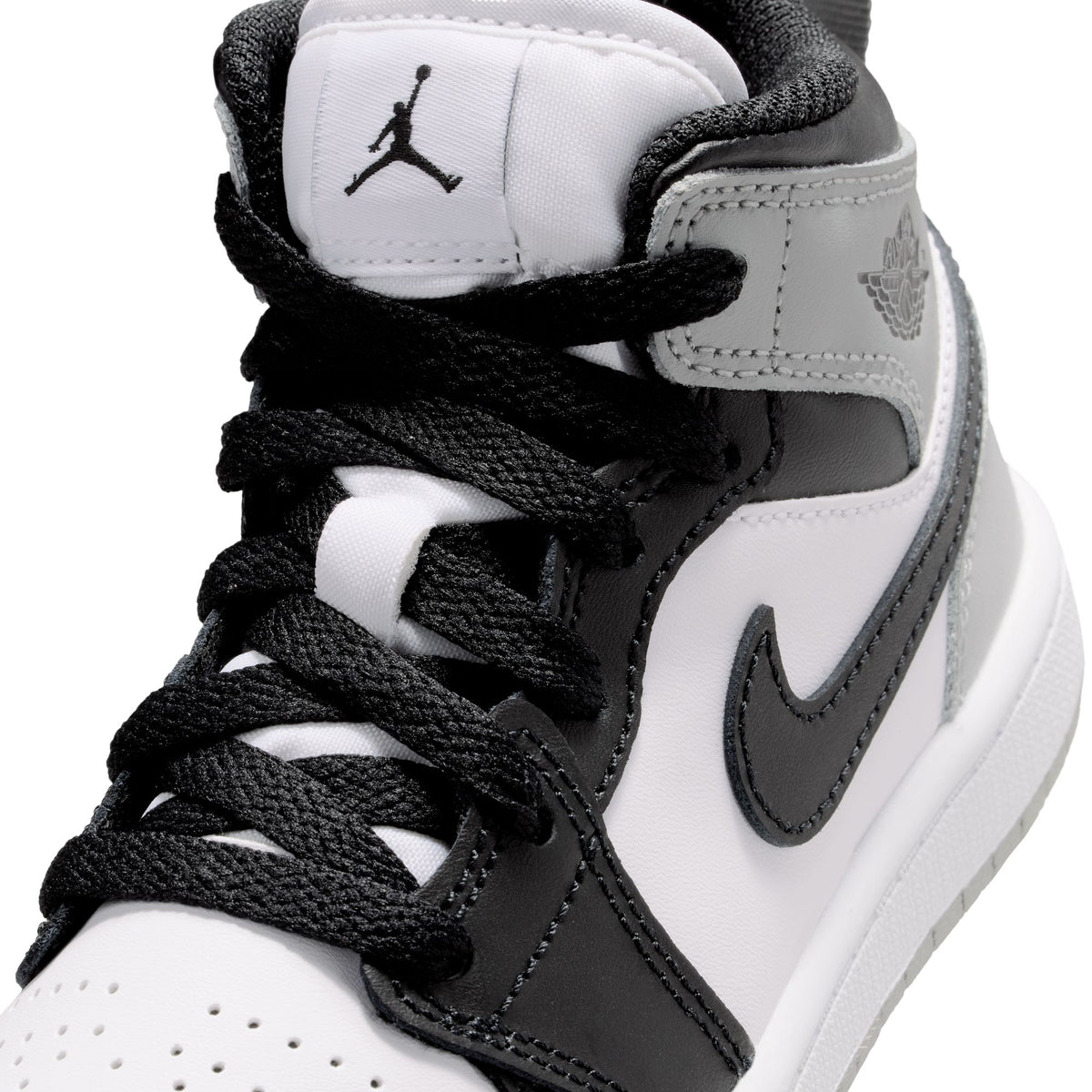 Jordan 1 Mid PS - WHITE/BLACK-LT SMOKE GREY