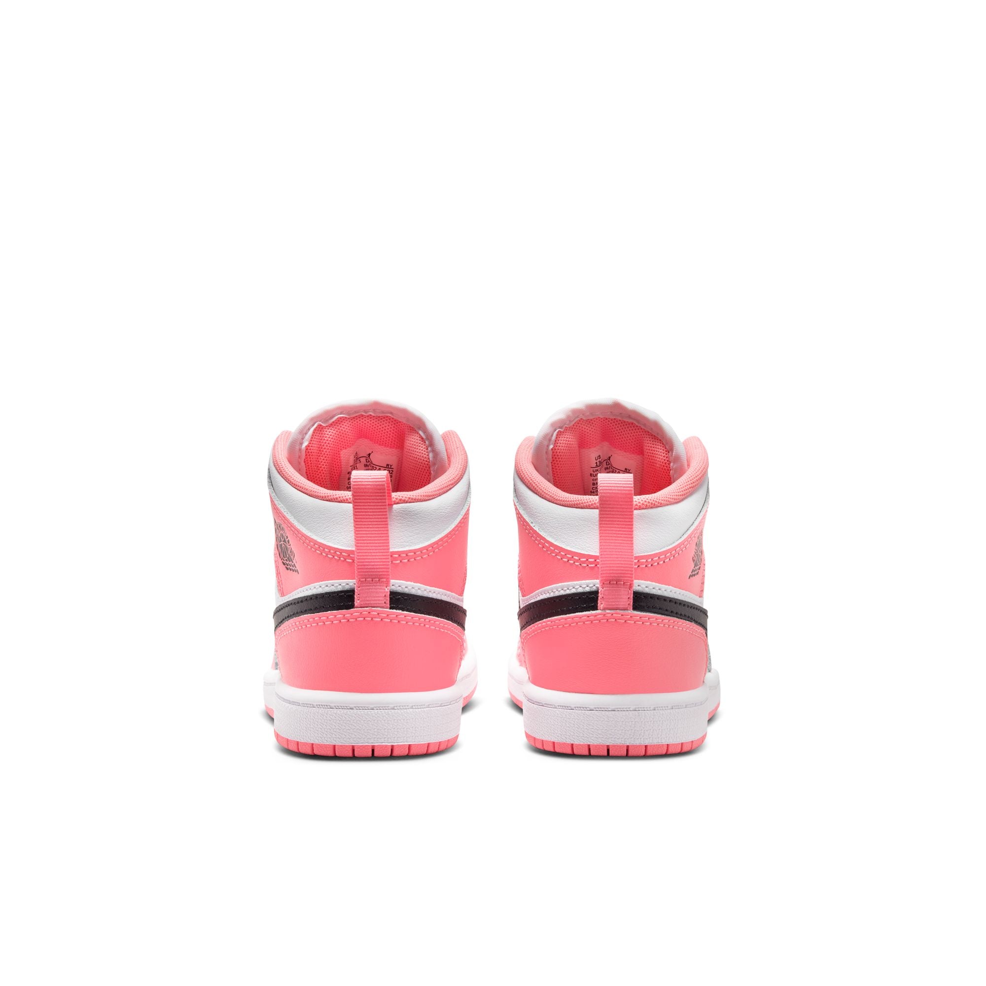 Preschool Air Jordan 1 Mid  - PINK GAZE/BLACK-WHITE