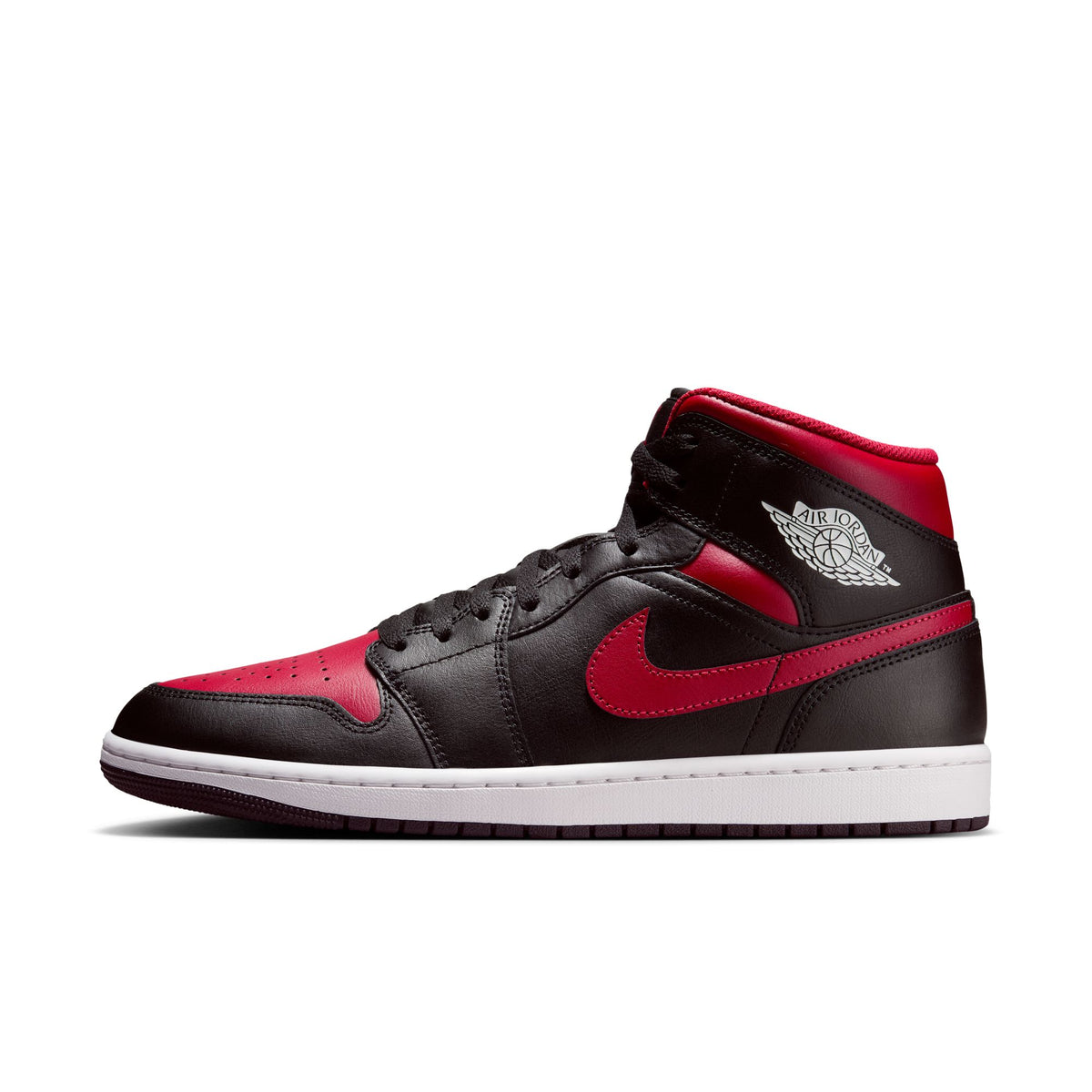 Men&#39;s Air Jordan 1 Mid- BLACK/VARSITY RED-SUMMIT WHITE