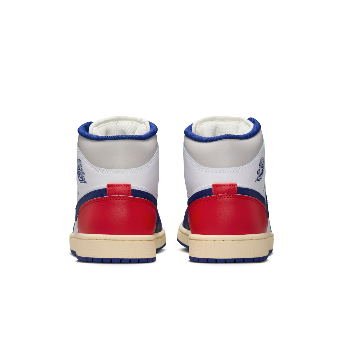 Men&#39;s Air Jordan 1 Mid SE - WHITE/DEEP ROYAL BLUE-UNIVERSITY RED