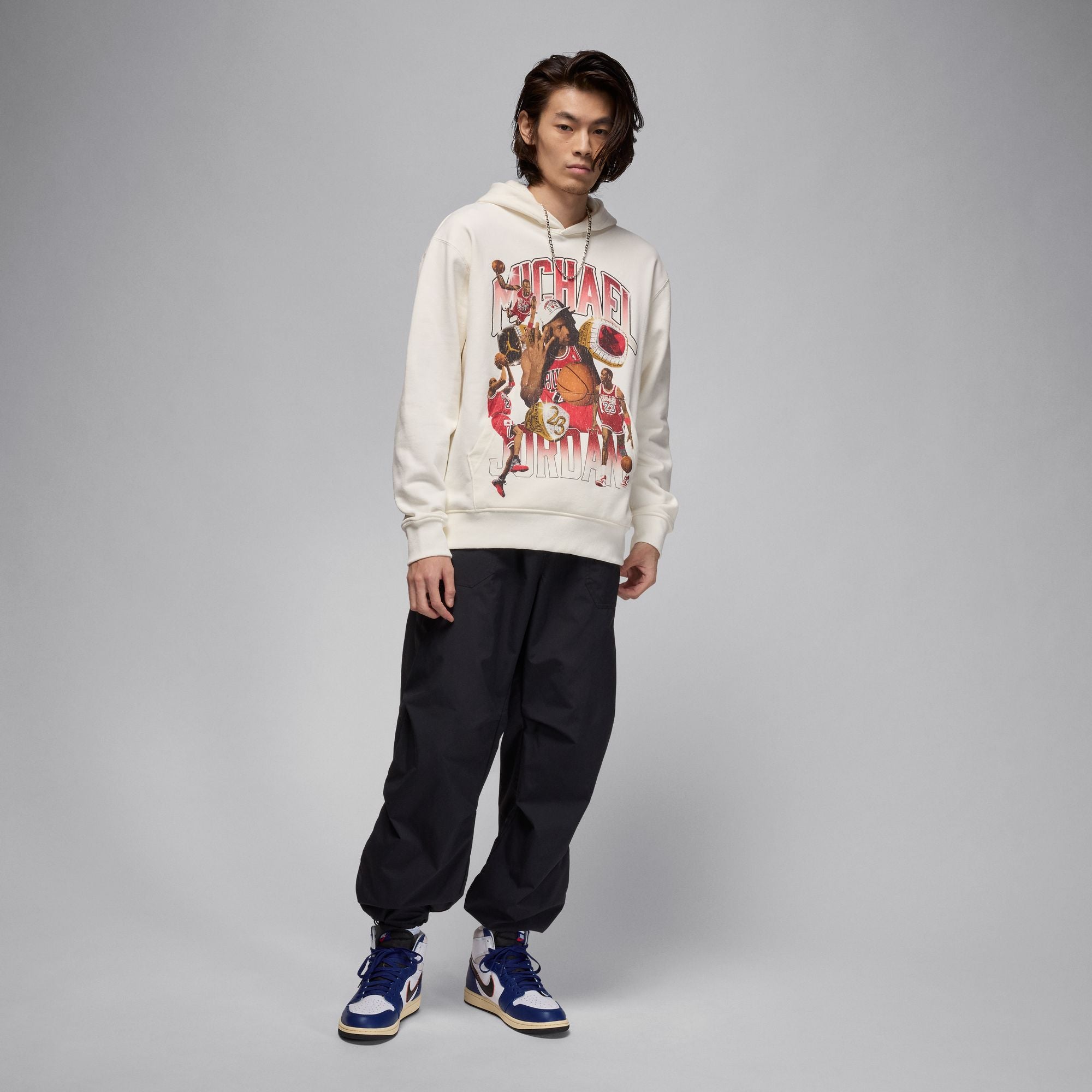 Men's Air Jordan 1 High OG - WHITE/BLACK-NEUTRAL GREY-DEEP ROYAL BLUE