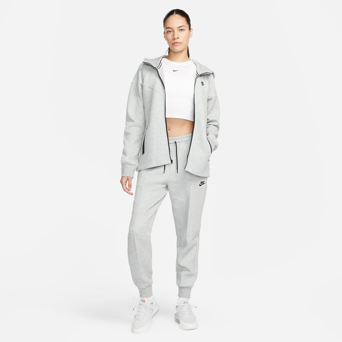 Women&#39;s Nike Sportswear Tech Fleece Windrunner - DK GREY HEATHER/BLACK