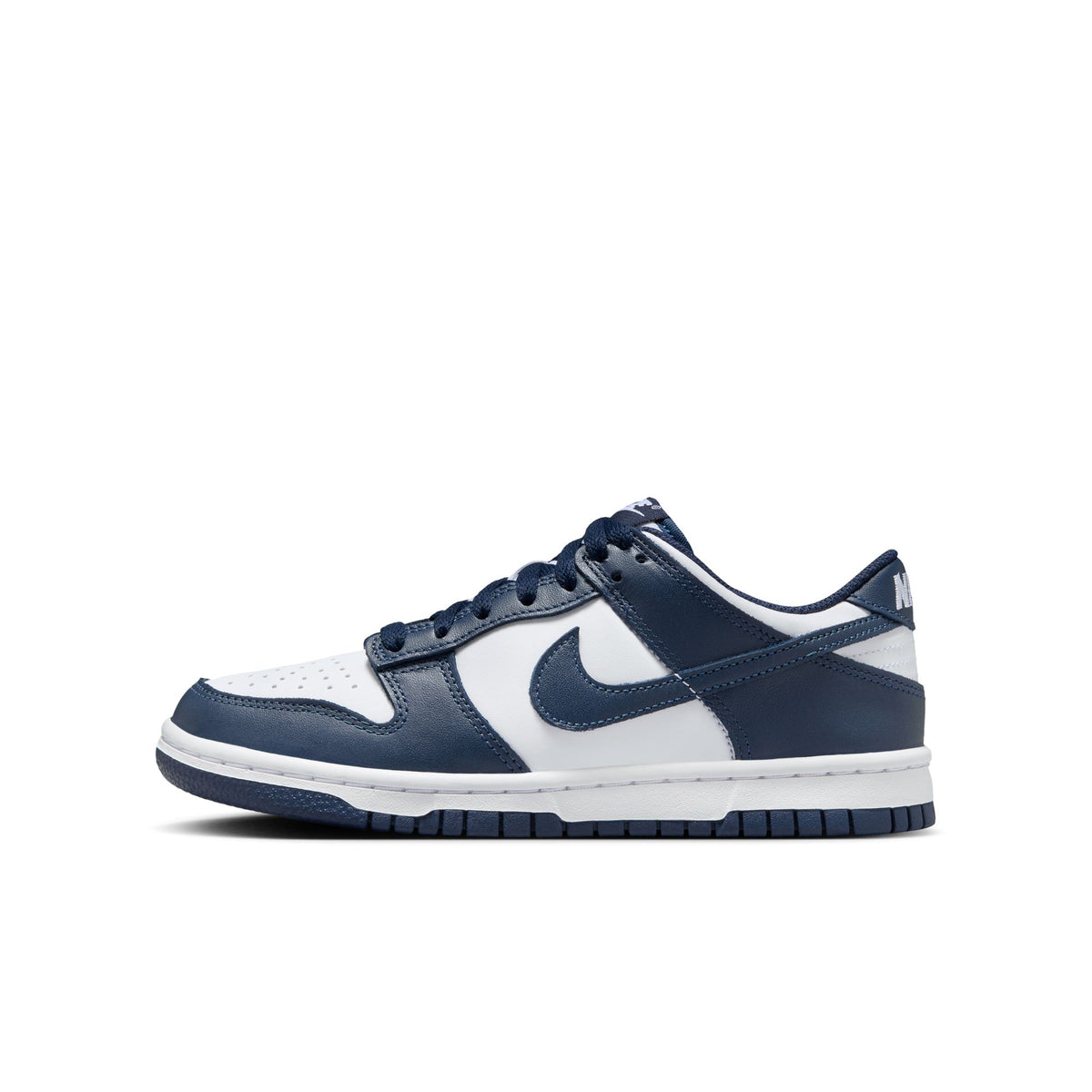 Nike Dunk Low (GS) - WHITE/MIDNIGHT NAVY-WHITE