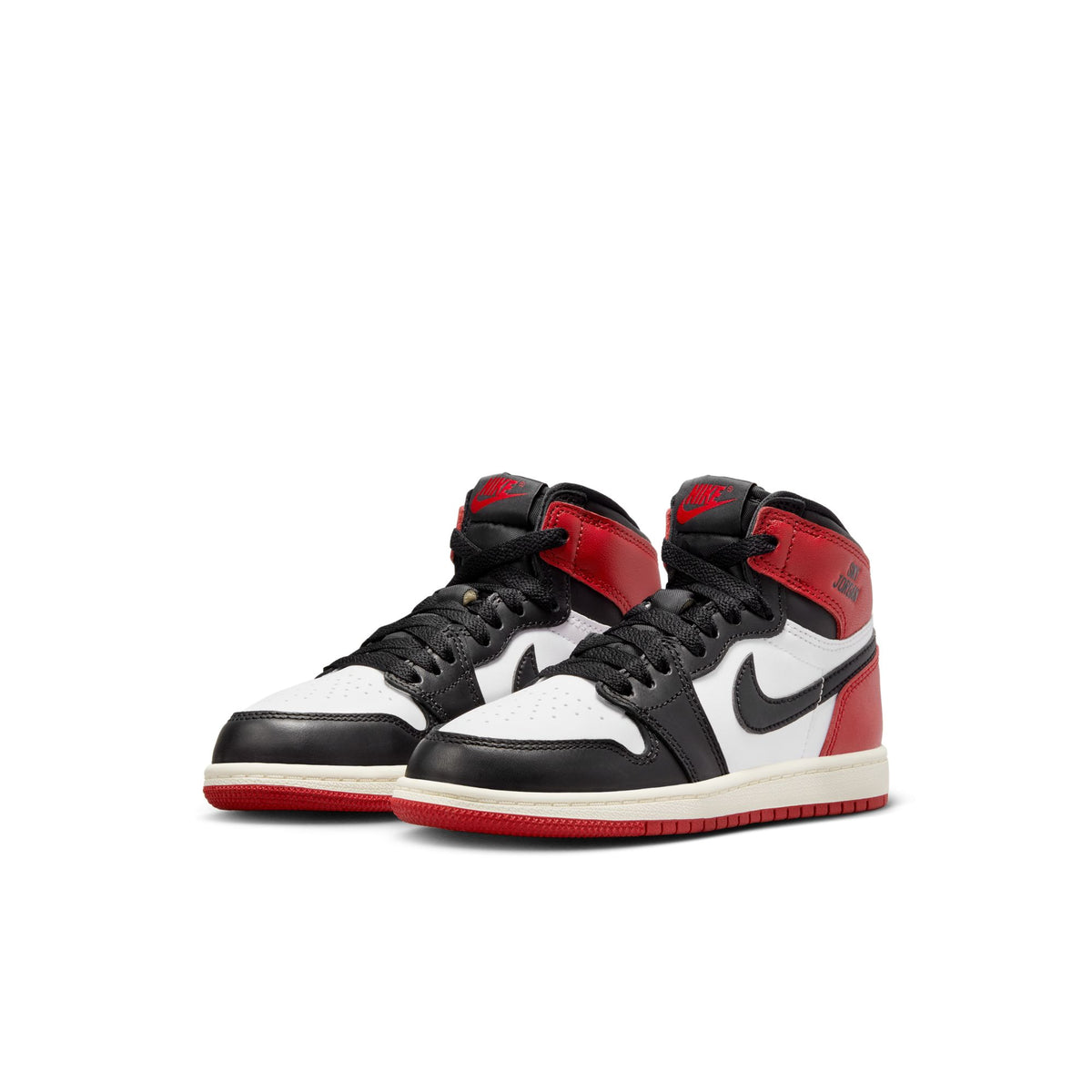 Preschool Air Jordan 1 Retro High OG &quot;Black Toe&quot; - WHITE/BLACK-VARSITY RED-SAIL