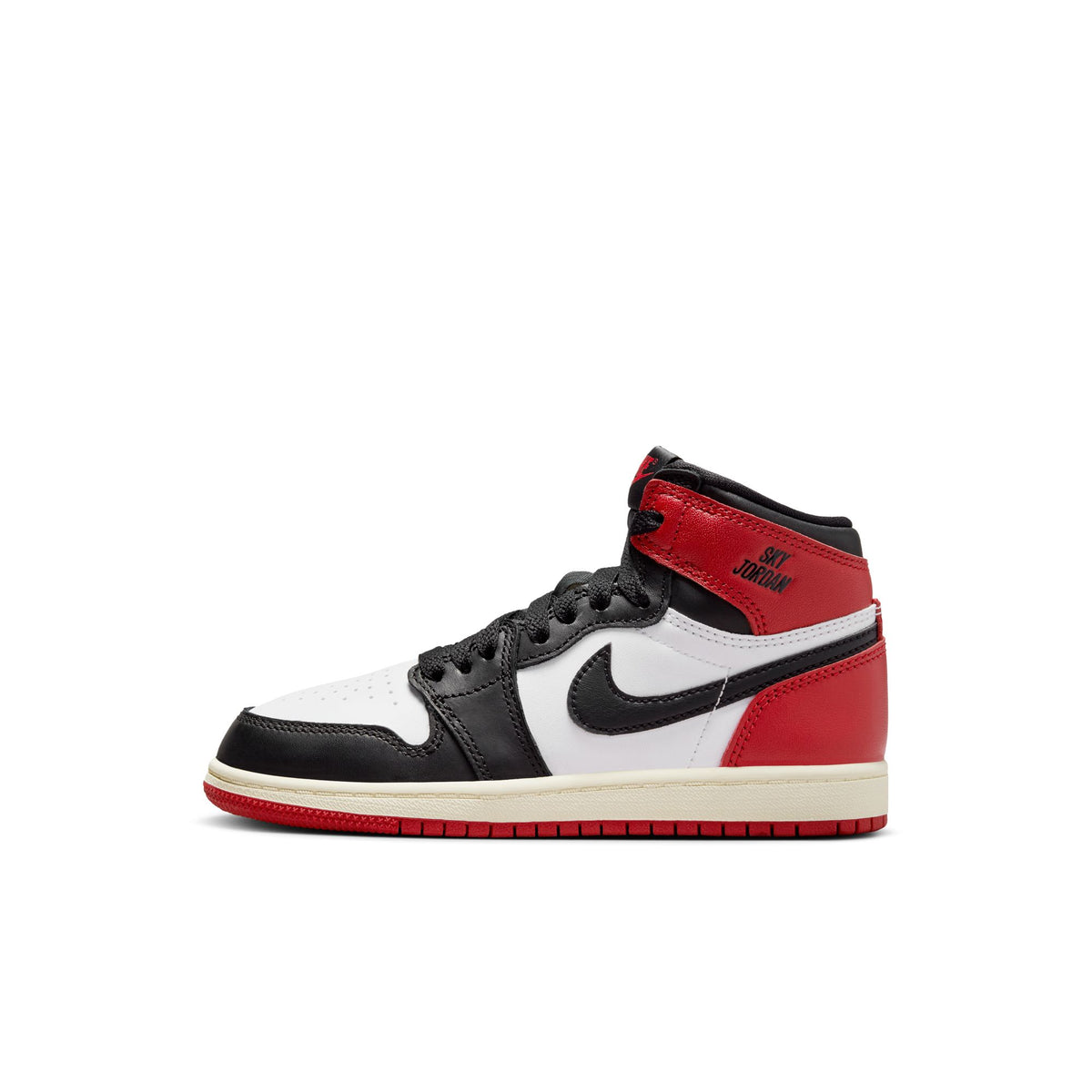 Preschool Air Jordan 1 Retro High OG &quot;Black Toe&quot; - WHITE/BLACK-VARSITY RED-SAIL