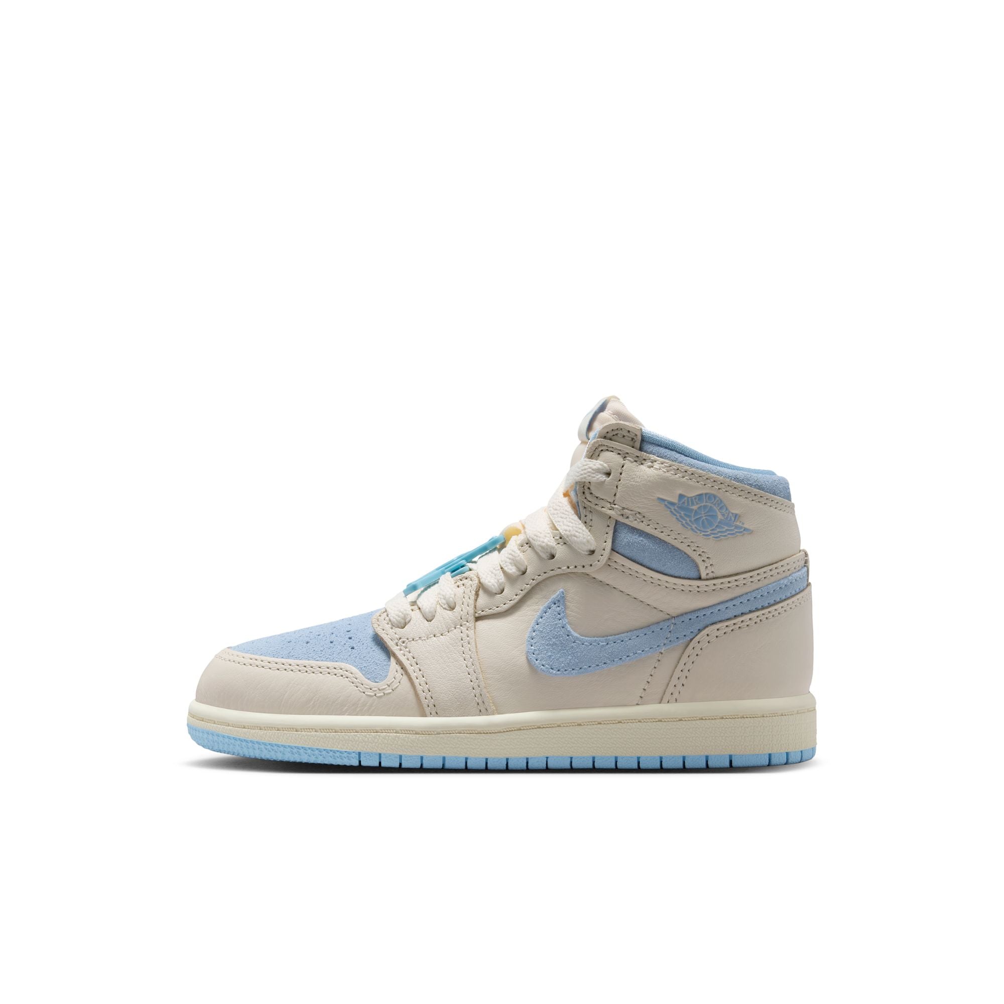 Preschool Air Jordan 1 Retro High OG - PALE IVORY/PSYCHIC BLUE-COCONUT MILK