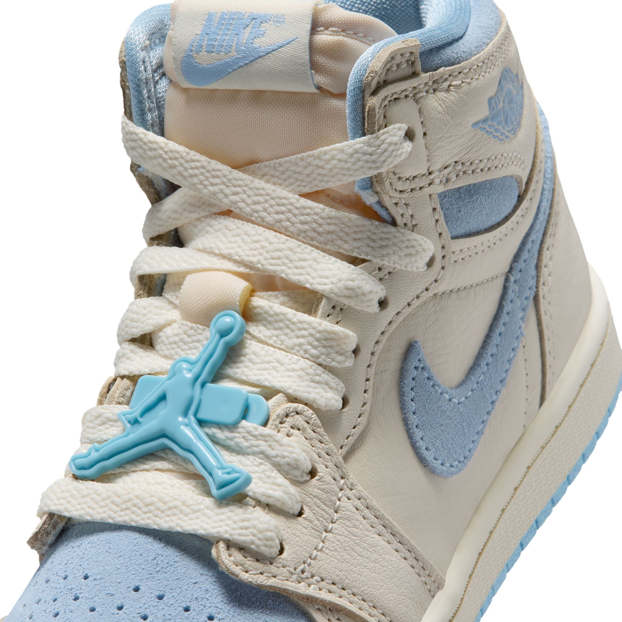 Preschool Air Jordan 1 Retro High OG - PALE IVORY/PSYCHIC BLUE-COCONUT MILK
