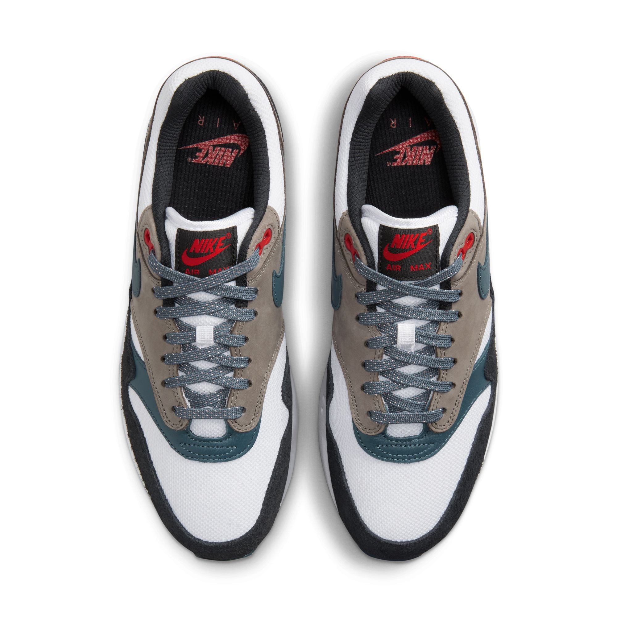 Nike air max 1 premium black oil grey university red sail Outlet