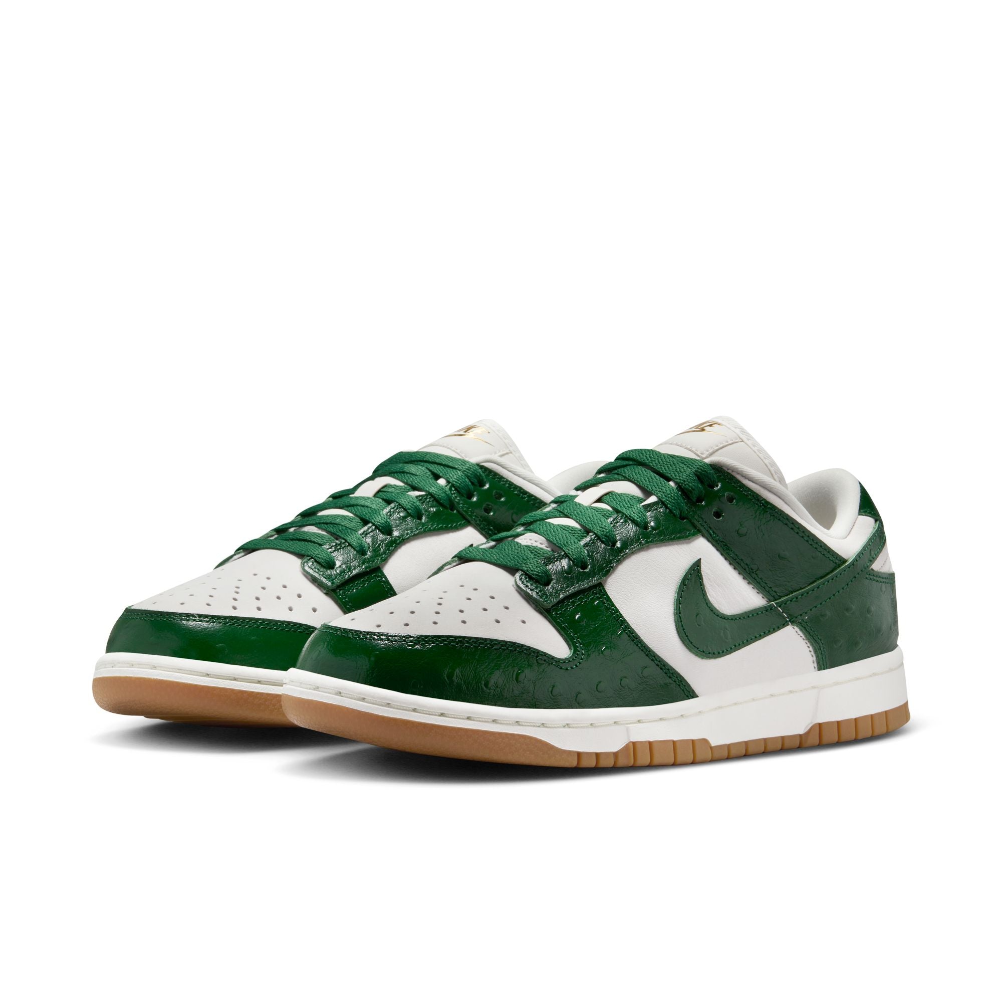 Women's Nike Dunk Low Lx-PHANTOM/GORGE GREEN-SAIL-METALLIC GOLD 