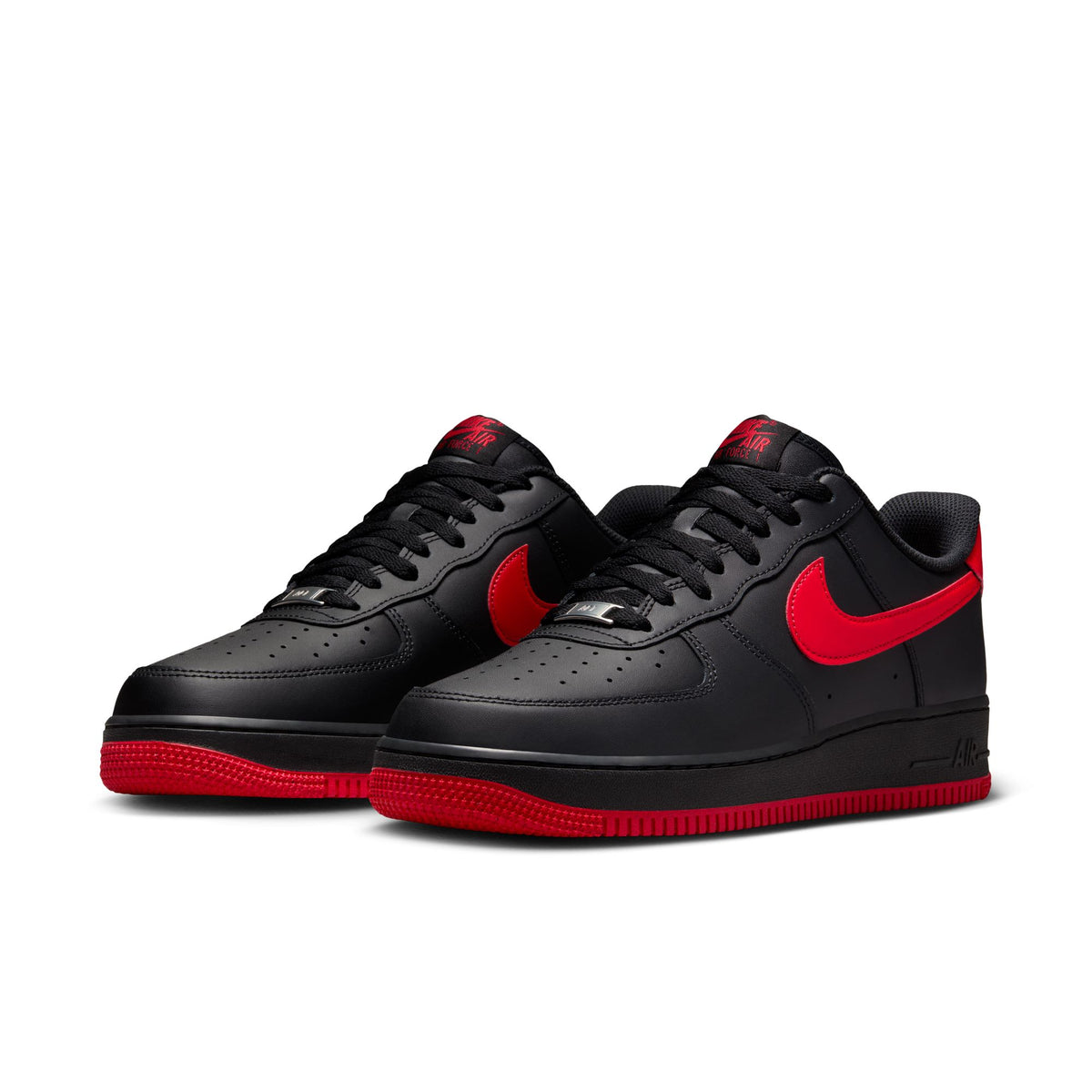 Men&#39;s Nike Air Force 1 &#39;07 - BLACK/UNIVERSITY RED-BLACK