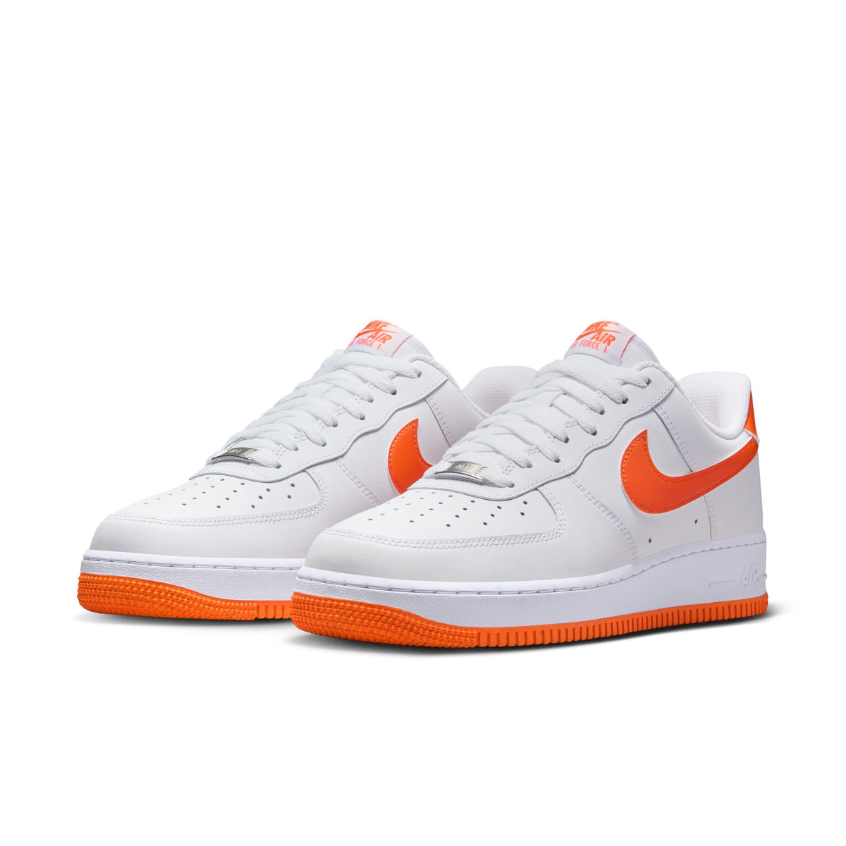 Men&#39;s Nike Air Force 1 &#39;07 - WHITE/SAFETY ORANGE-WHITE