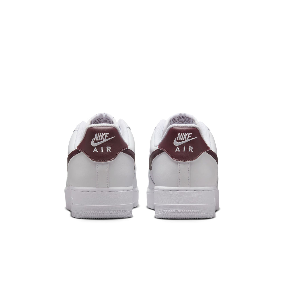 Men&#39;s Nike Air Force 1 &#39;07- WHITE/BURGUNDY CRUSH-WHITE