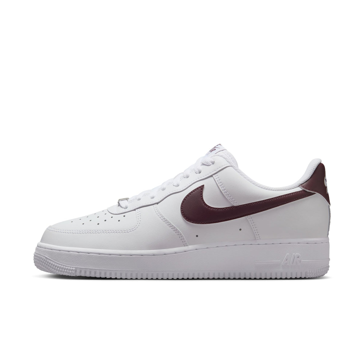 Men&#39;s Nike Air Force 1 &#39;07- WHITE/BURGUNDY CRUSH-WHITE