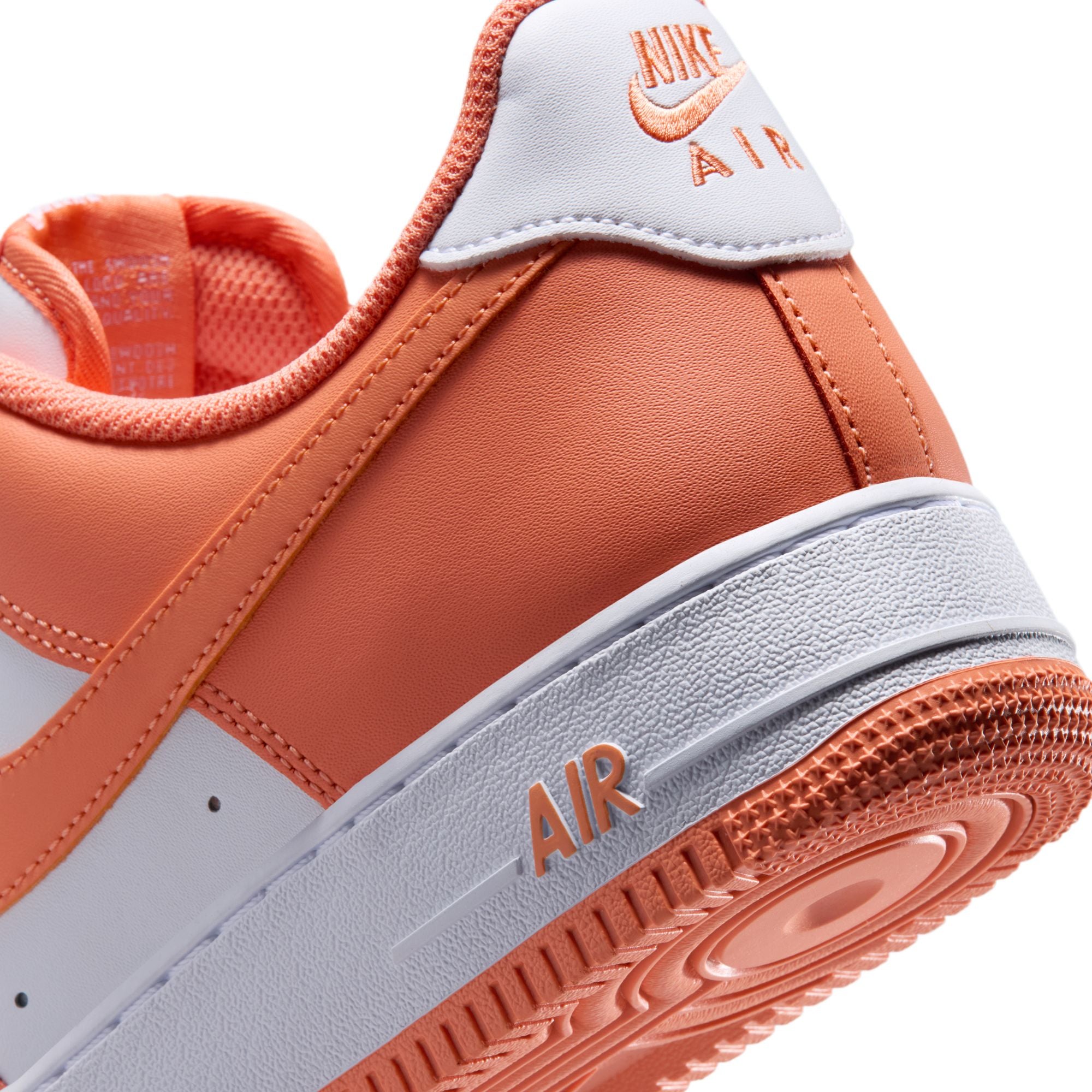 Men's Nike Air Force 1 '07 -  WHITE/ORANGE FROST-WHITE
