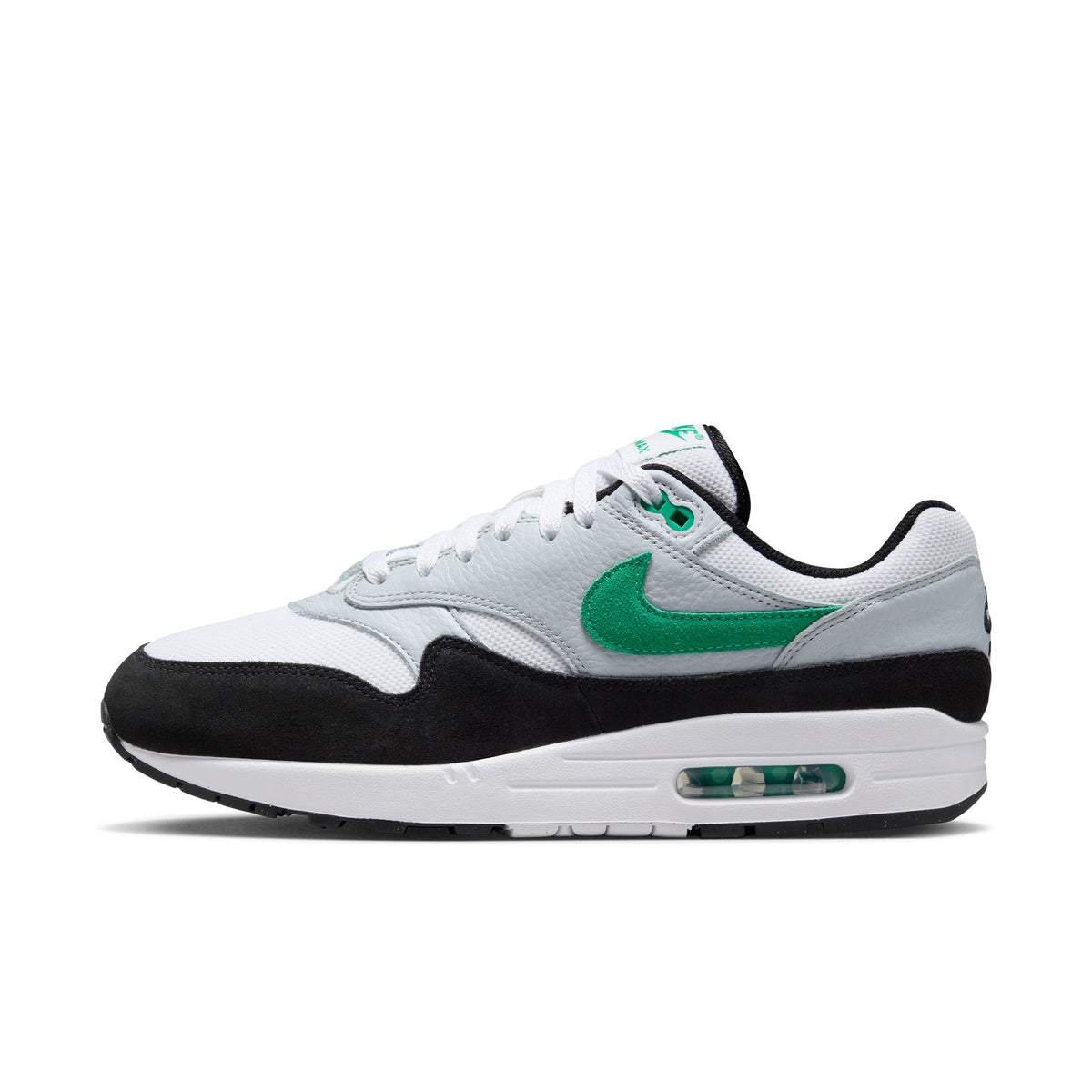 Men&#39;s Nike Air Max 1-WHITE/STADIUM GREEN-PURE PLATINUM-BLACK