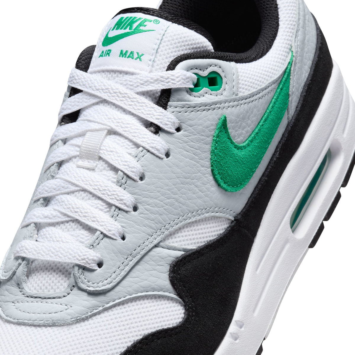 Men&#39;s Nike Air Max 1-WHITE/STADIUM GREEN-PURE PLATINUM-BLACK