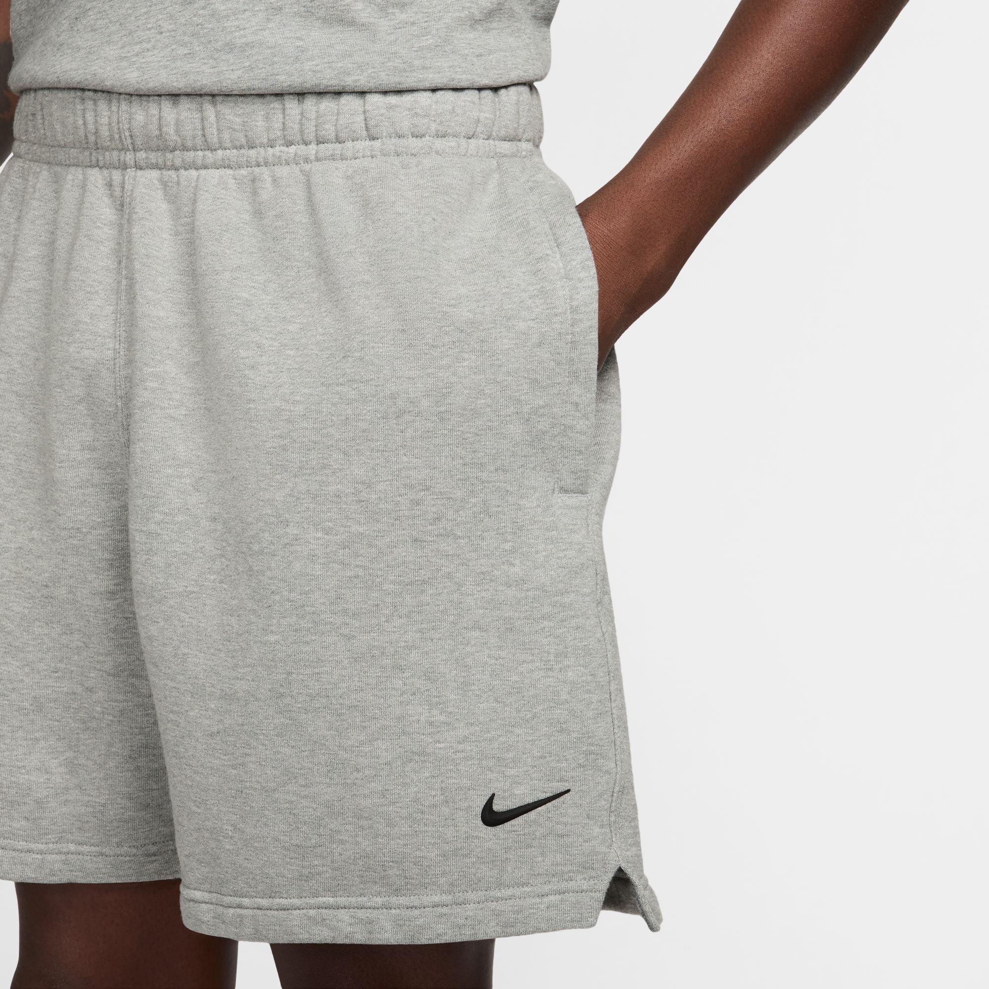 Men's Nike x Nocta Cardinal Fleece Shorts - DK GREY HEATHER/MATTE SILVER/BLACK