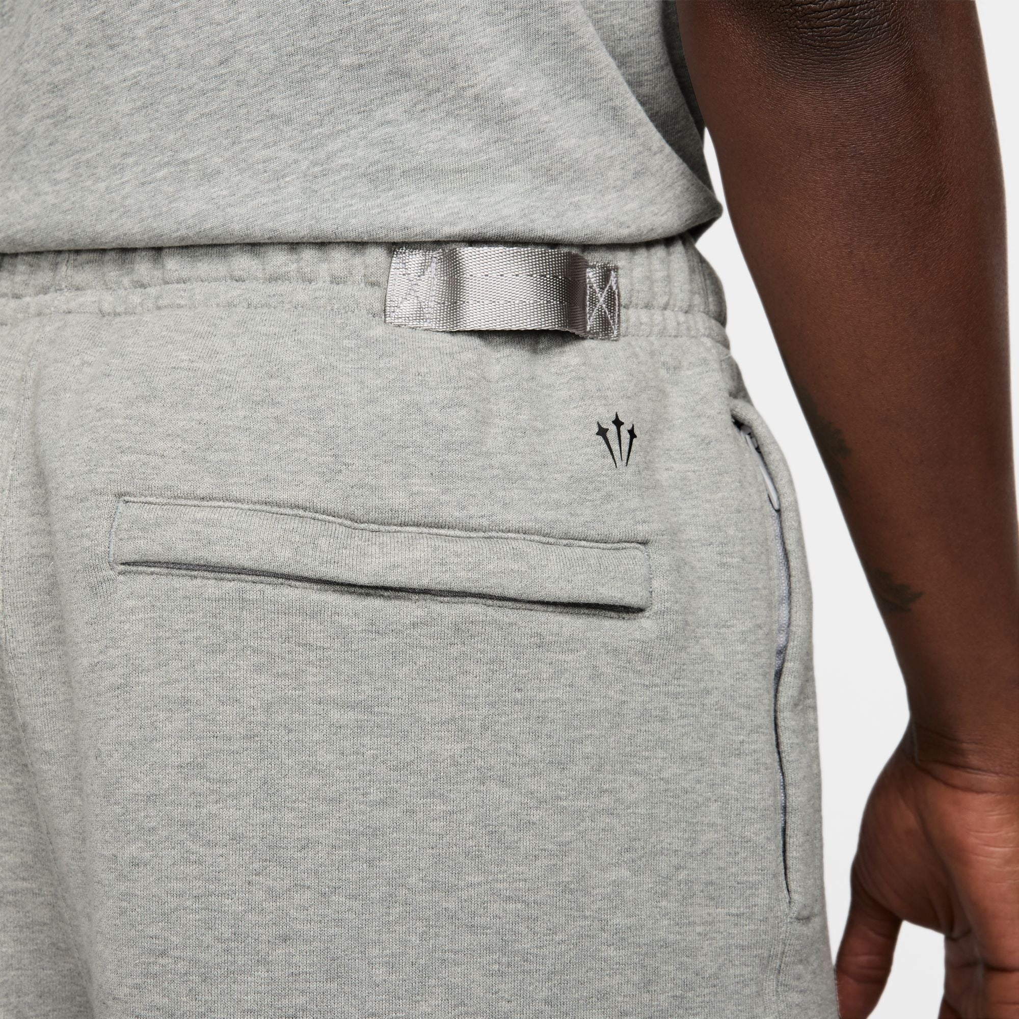 Men's Nike x Nocta Cardinal Fleece Shorts - DK GREY HEATHER/MATTE SILVER/BLACK