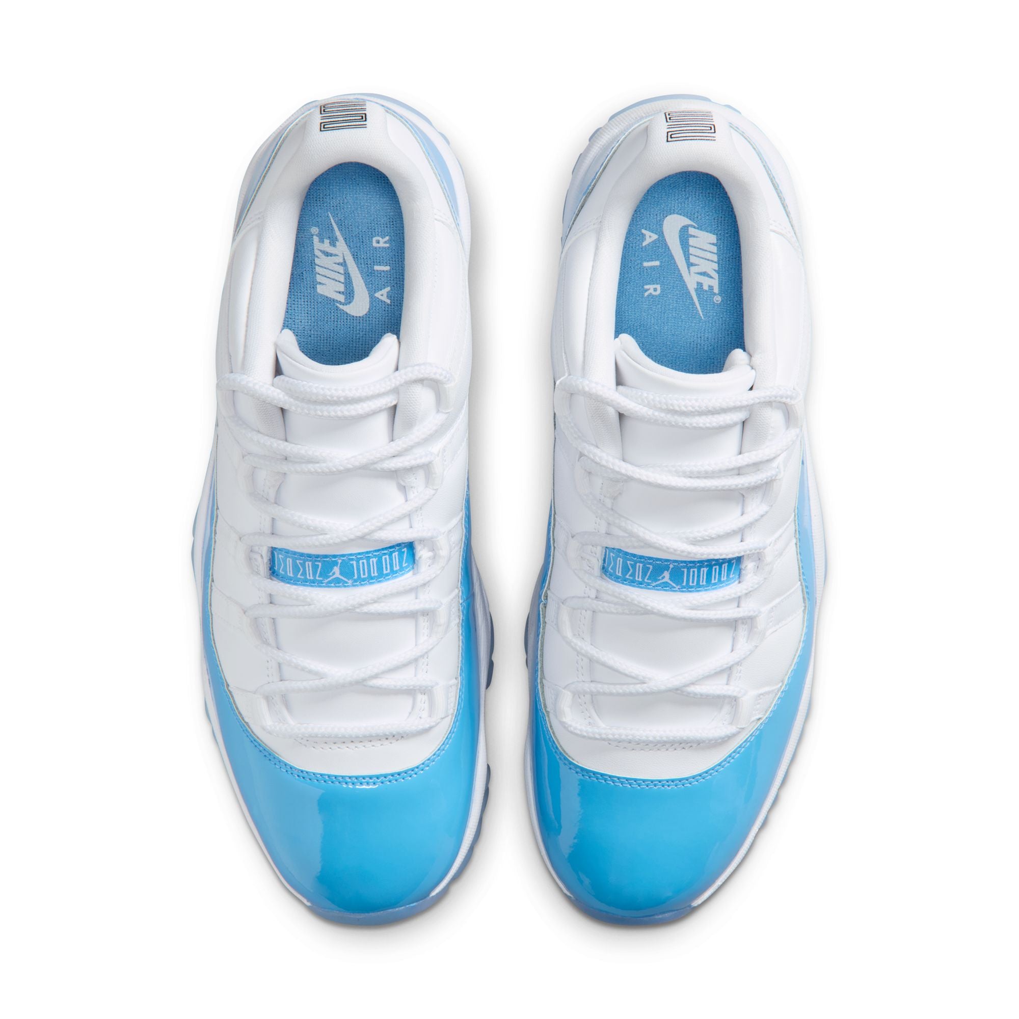 Men's Air Jordan 11 Retro Low - WHITE/UNIVERSITY BLUE-BLACK