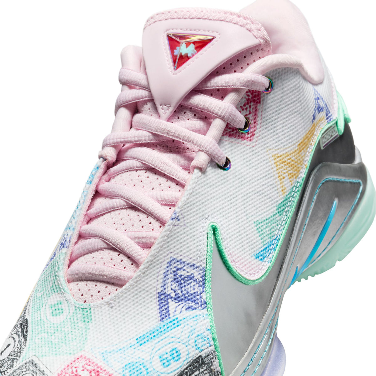 Men&#39;s LeBron XXII &quot;Currency&quot; - WHITE/BALTIC BLUE-GREEN GLOW-PINK FOAM