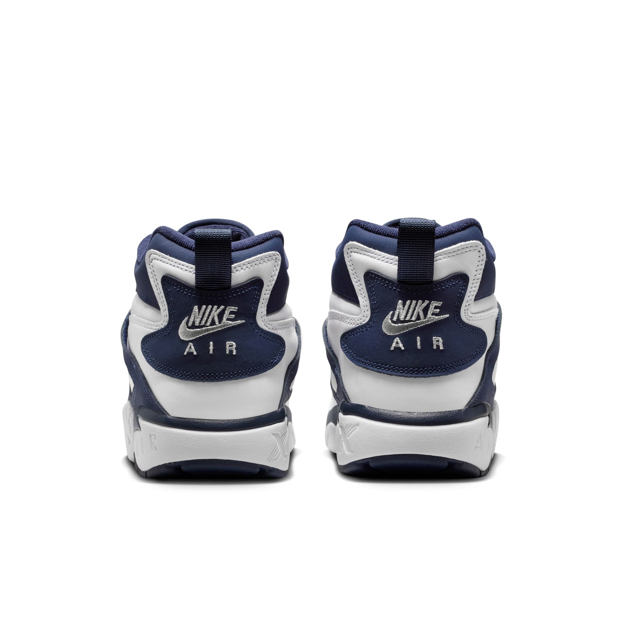 Men's Nike Air Diamond Turf - WHITE/COLLEGE NAVY-METALLIC SILVER