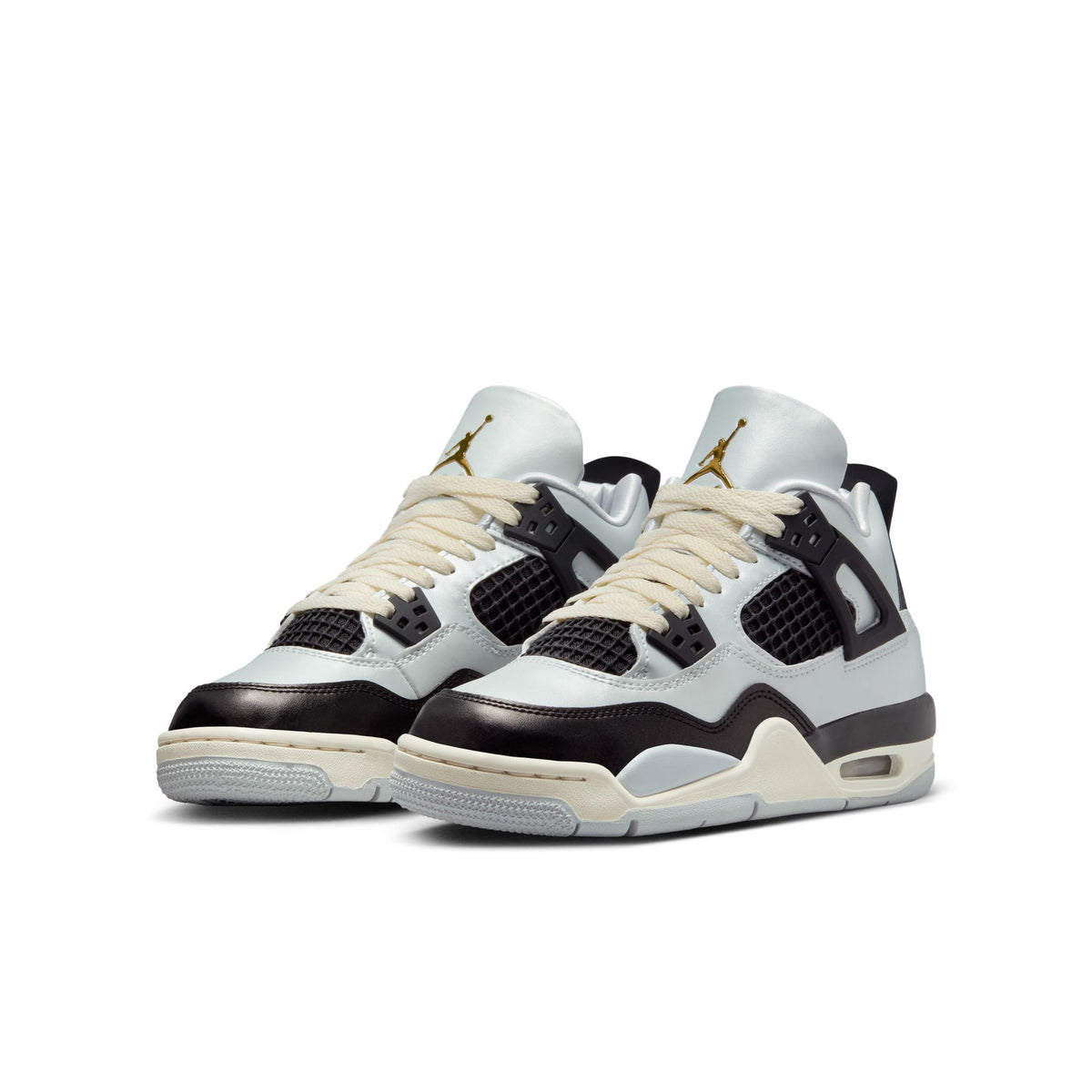 Air Jordan 4 Retro GS - PURE PLATINUM/METALLIC GOLD-BLACK-SAIL