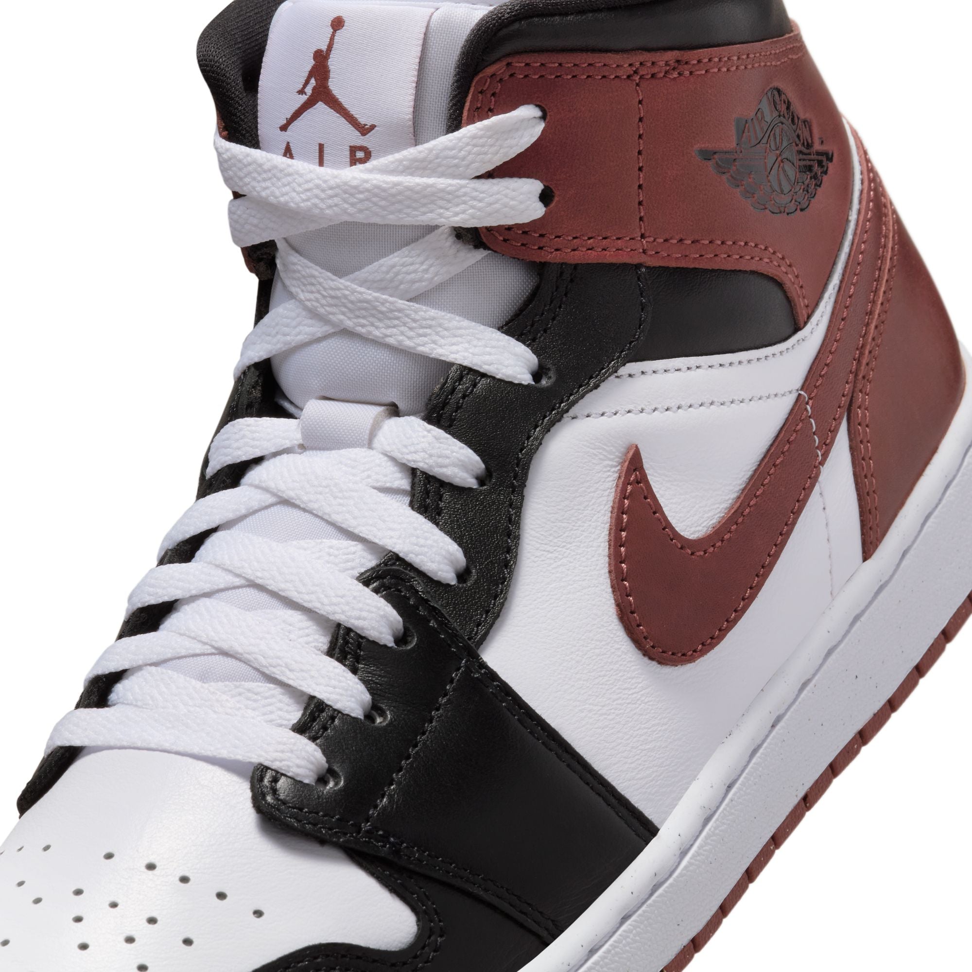 国内配送 NIKE AIR JORDAN 1 MID SE WHITE/DARK PONY-BLACK Sneaker Politics