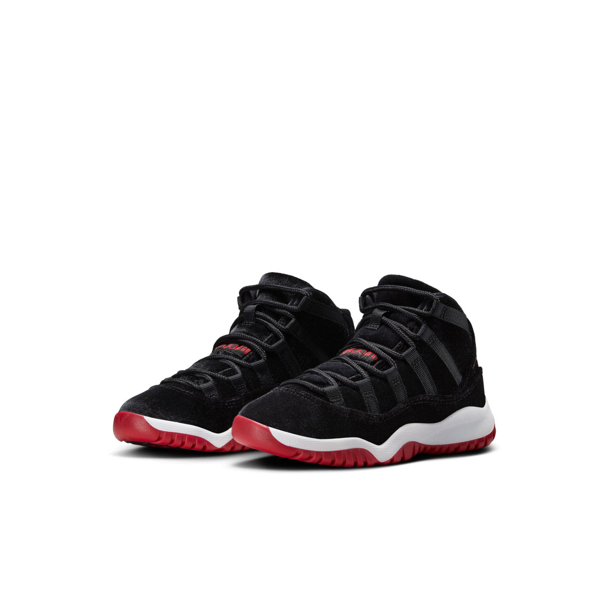 Air Jordan 11 Retro &quot;Bred Velvet&quot; Preschool - BLACK/GYM RED-WHITE