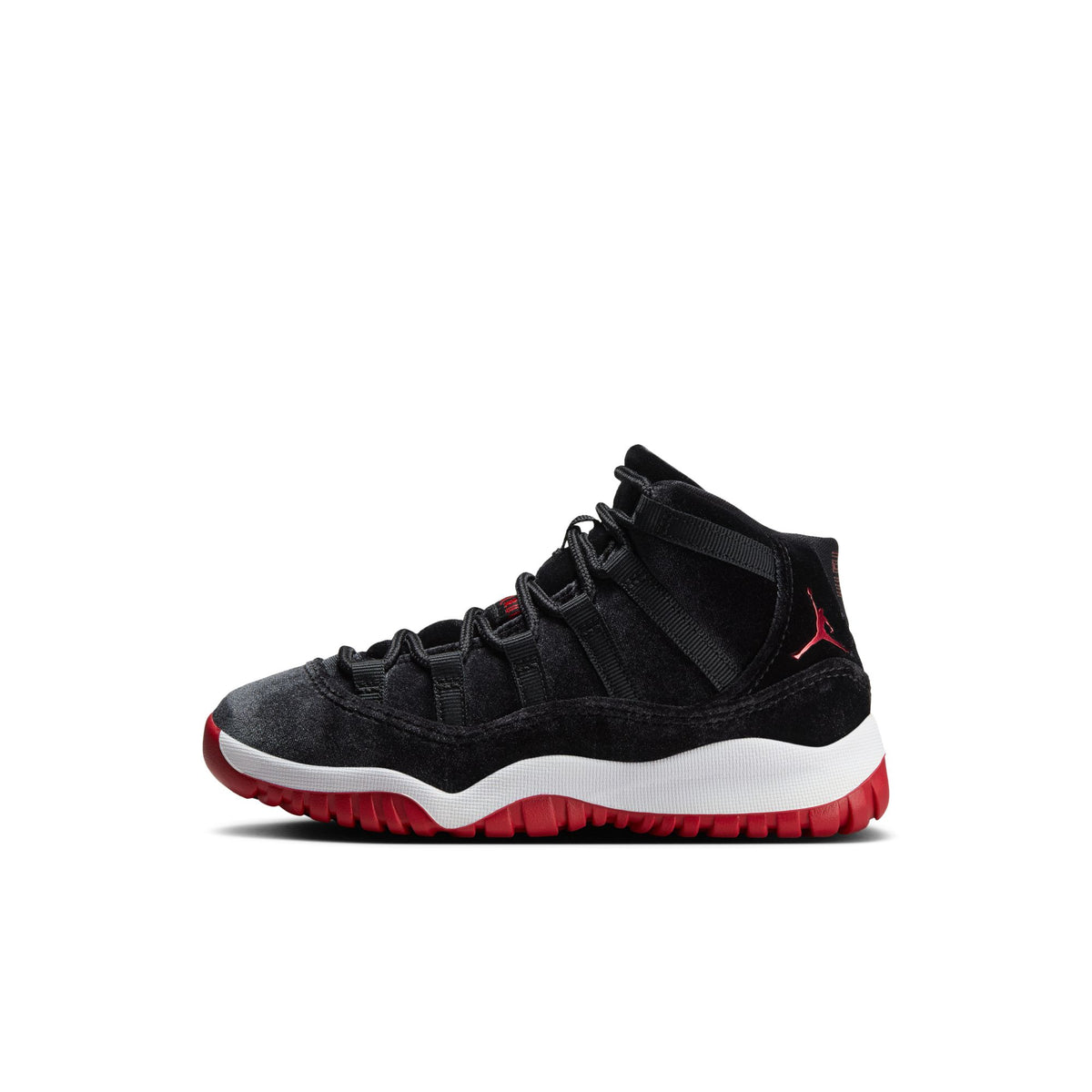 Air Jordan 11 Retro &quot;Bred Velvet&quot; Preschool - BLACK/GYM RED-WHITE