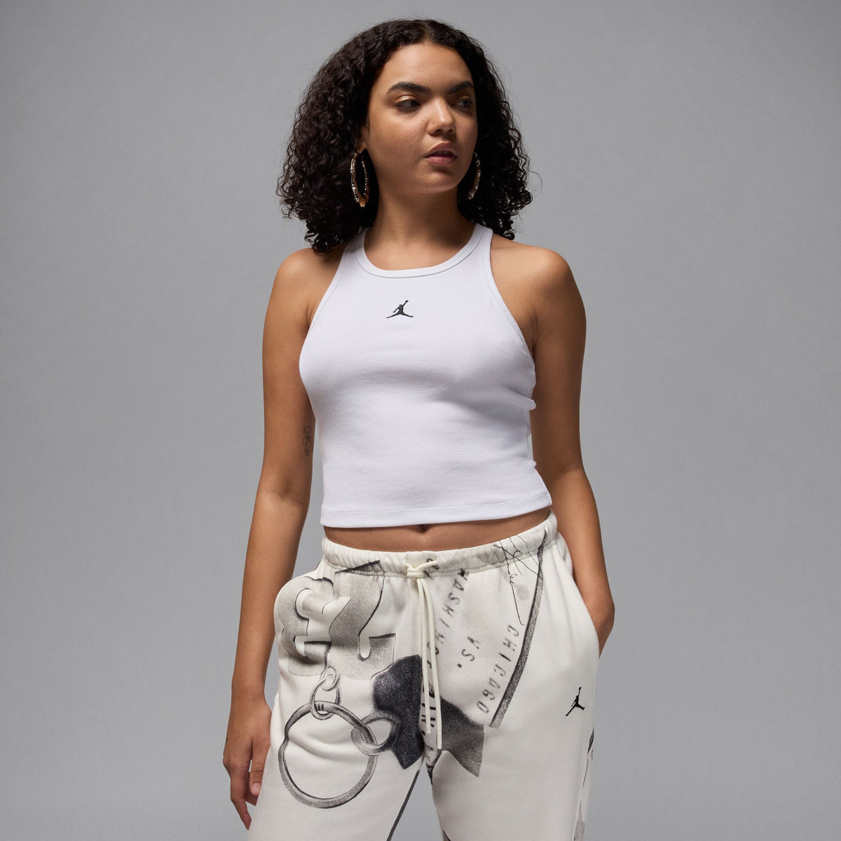 Women&#39;s Jordan Tank - WHITE/BLACK