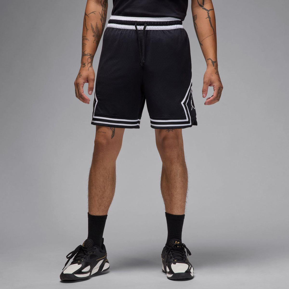Men&#39;s Jordan Dri-FIT Mesh Diamond Shorts - BLACK/WHITE/WHITE