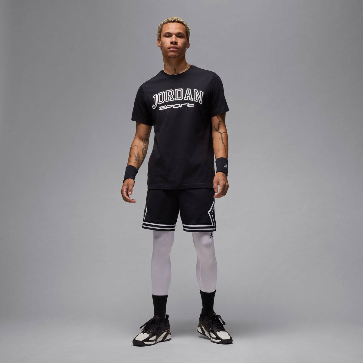 Men&#39;s Jordan Dri-FIT Mesh Diamond Shorts - BLACK/WHITE/WHITE