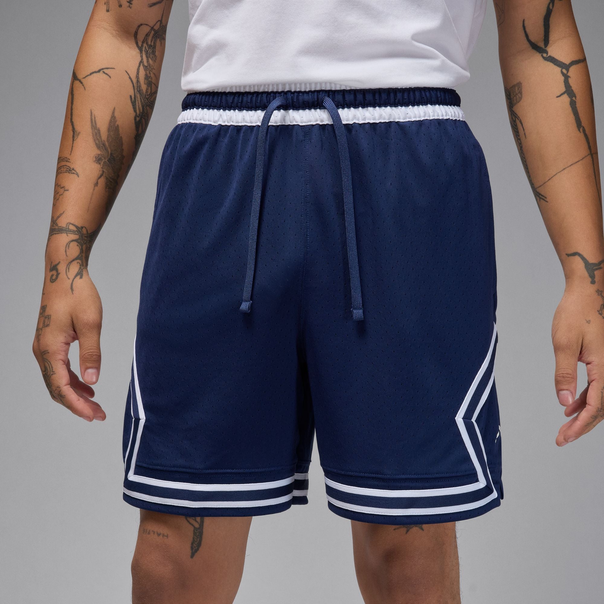 Men's Jordan Dri-FIT Mesh Diamond Shorts - MIDNIGHT NAVY/WHITE/WHITE