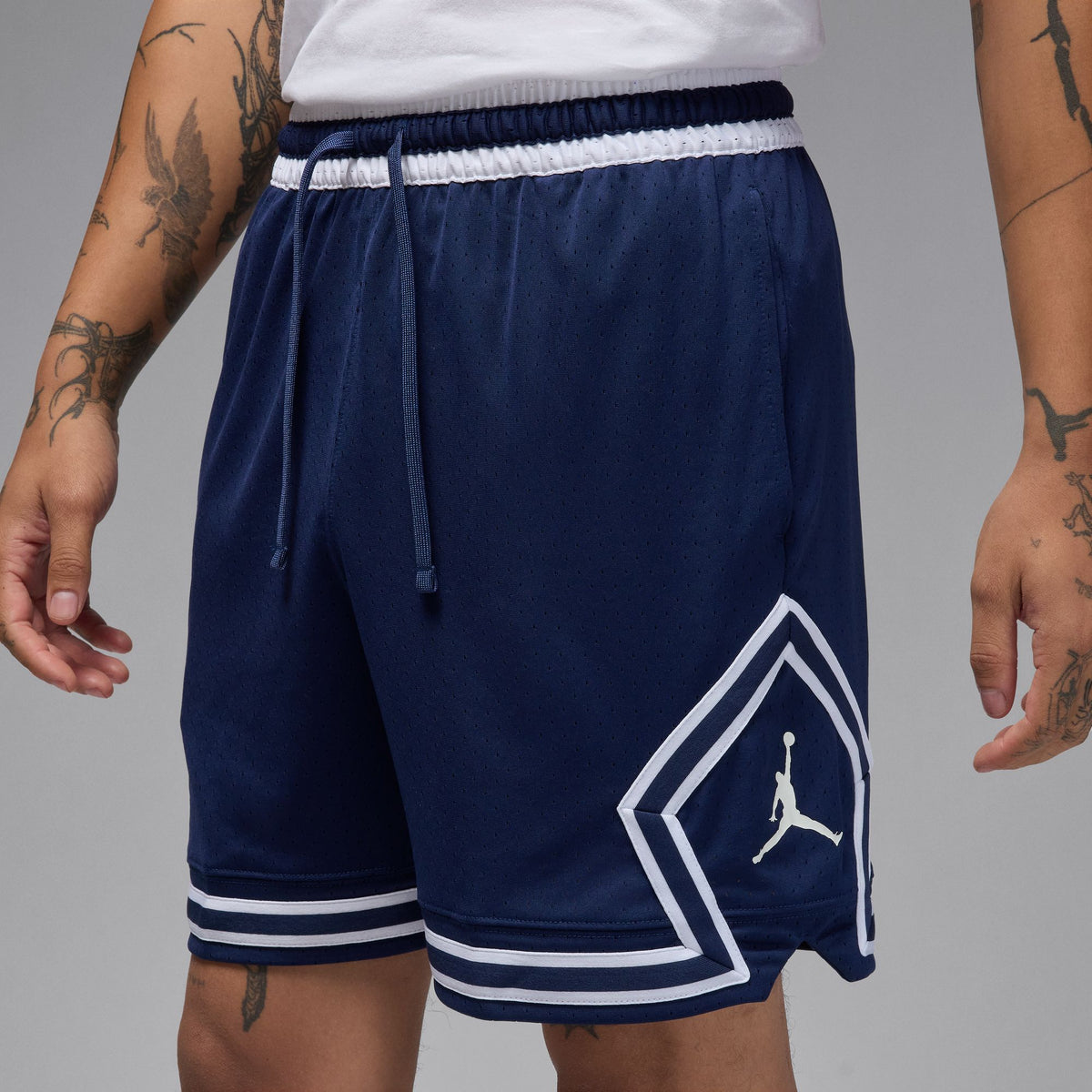 Men&#39;s Jordan Dri-FIT Mesh Diamond Shorts - MIDNIGHT NAVY/WHITE/WHITE