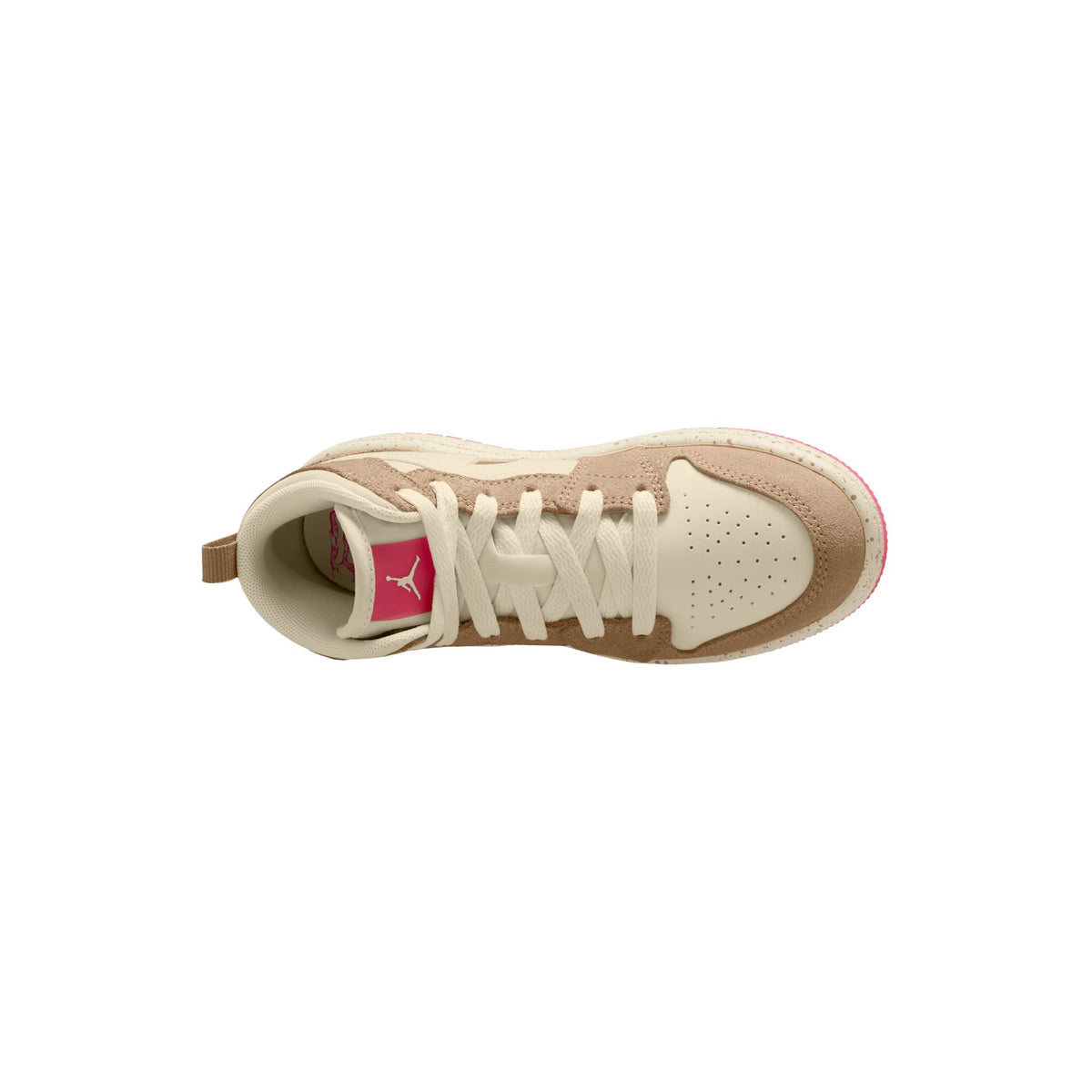 Air Jordan 1 Mid Se PS - DESERT/FUSION RED-PALE IVORY