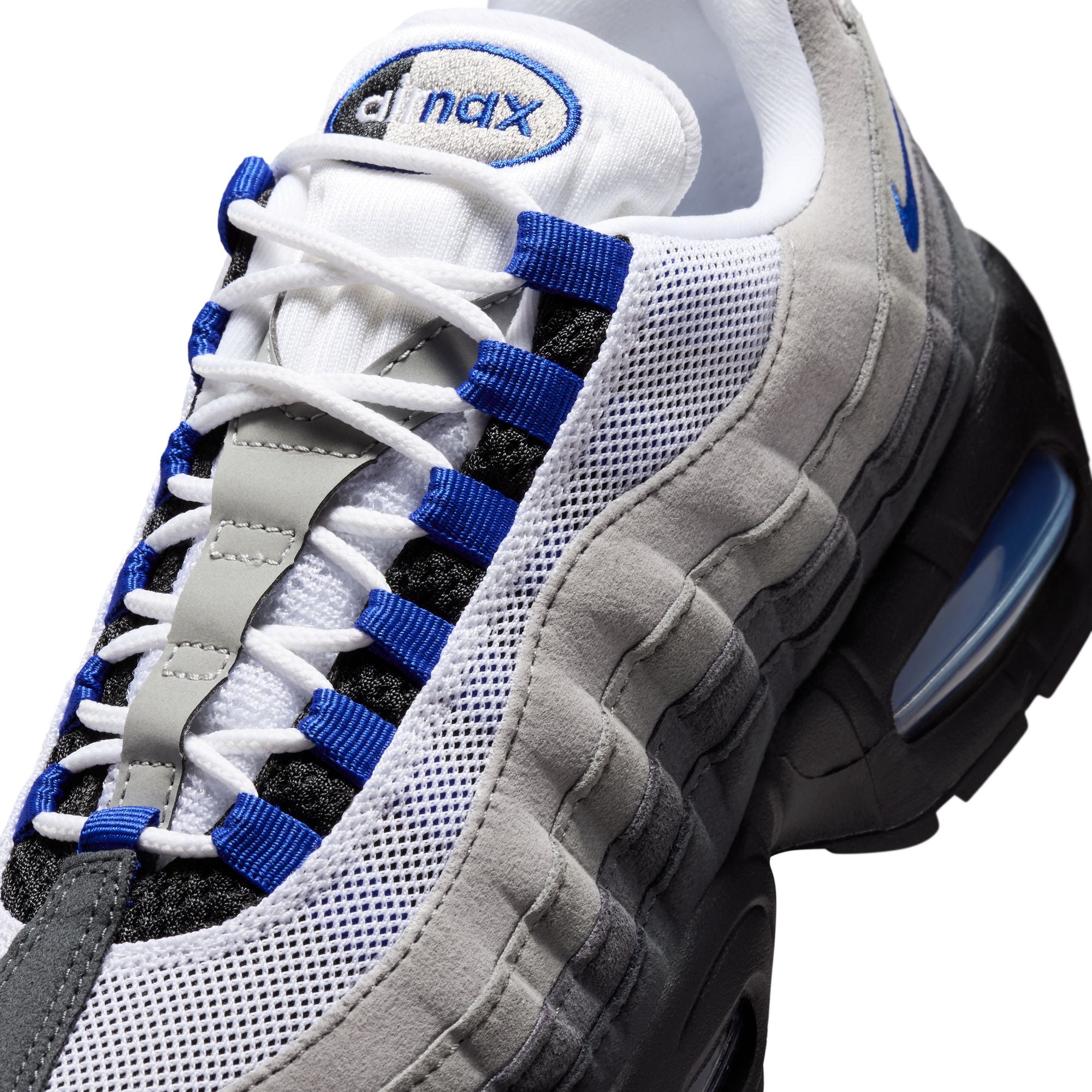 Women's Nike Air Max 95 Big Bubble - BLACK/OLD ROYAL-WHITE-MEDIUM GREY