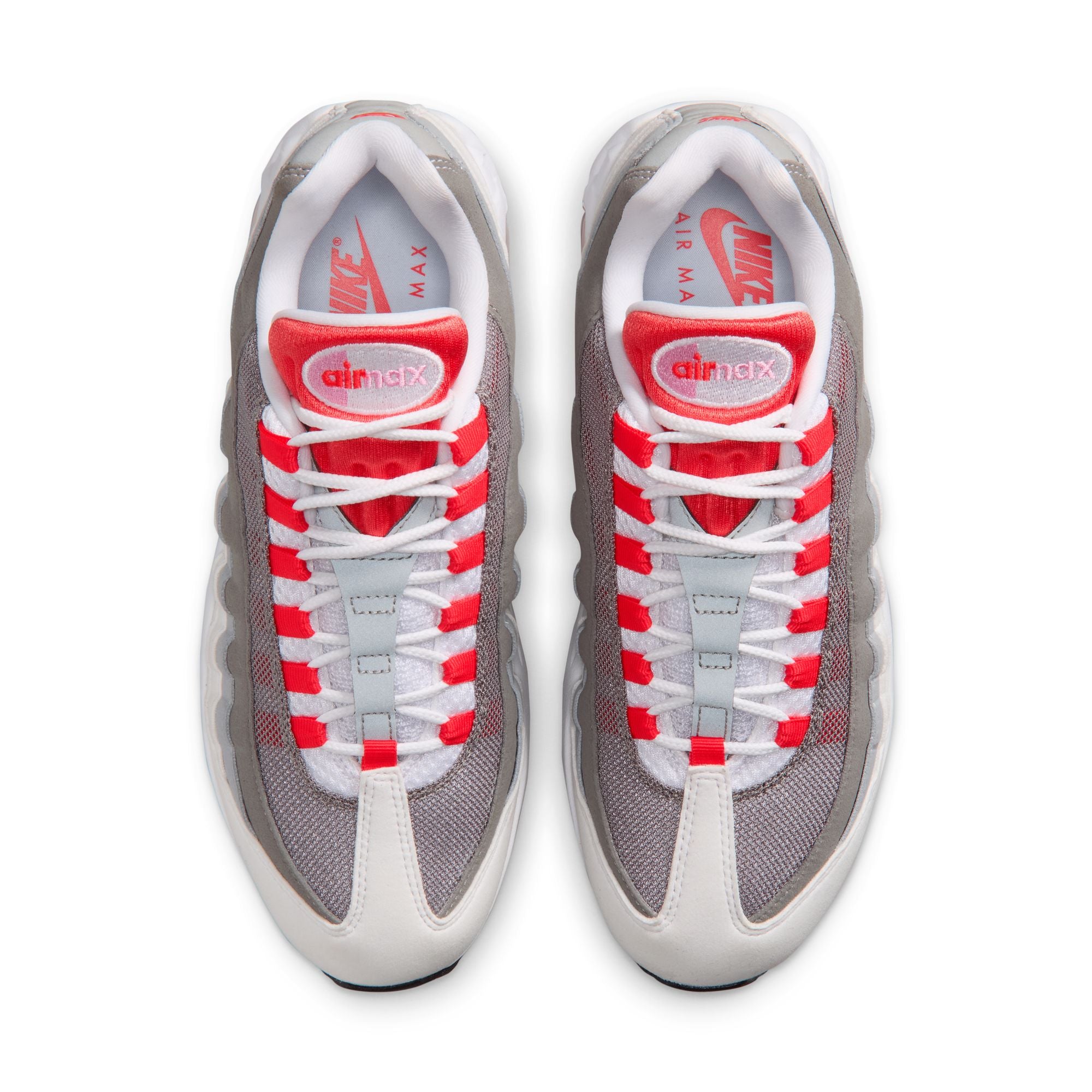 Women's Nike Air Max 95 Big Bubble - WHITE/LT CRIMSON-PINK RISE-WOLF GREY