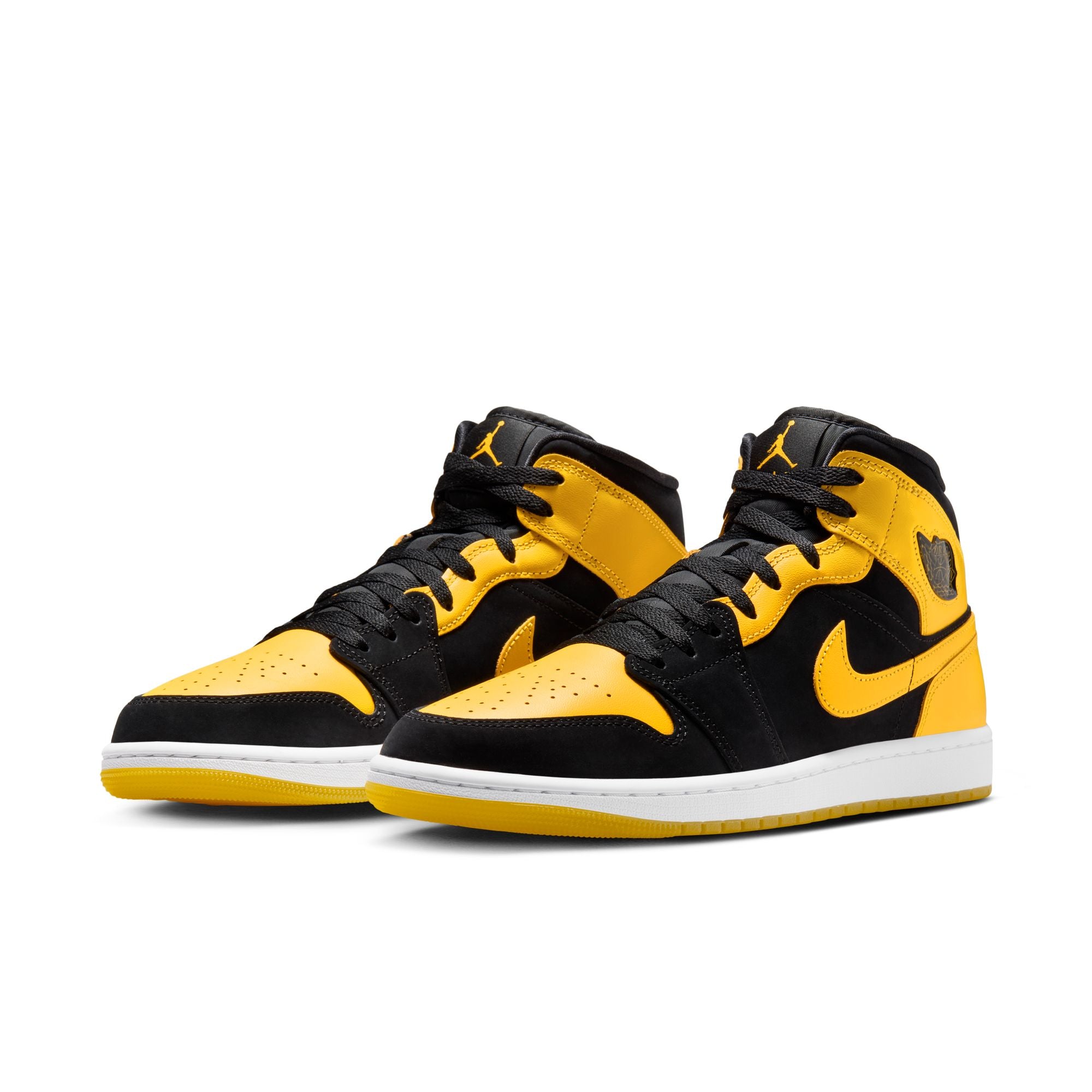Men's Air Jordan 1 Mid SE -  BLACK/VARSITY MAIZE-WHITE